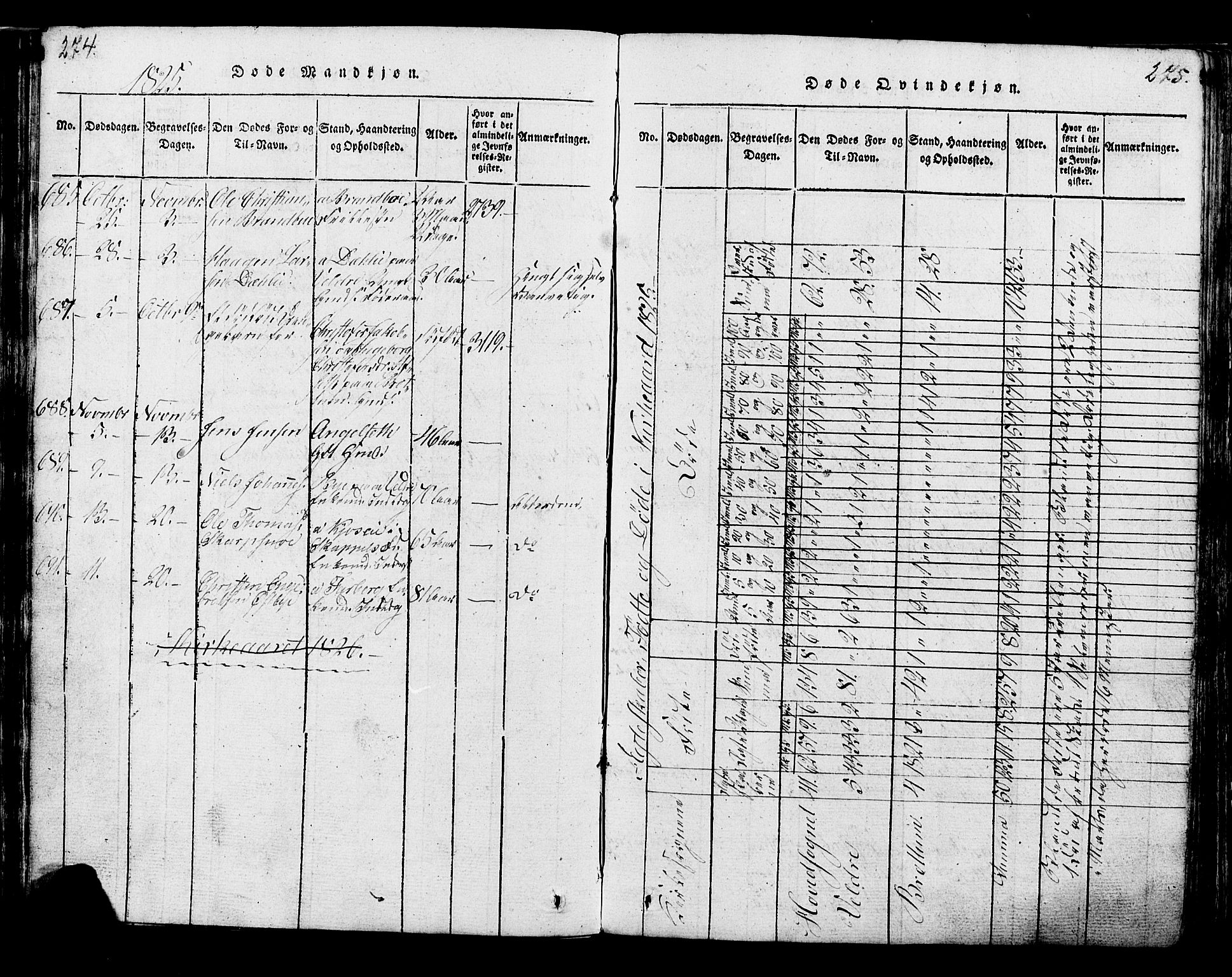 Ringsaker prestekontor, AV/SAH-PREST-014/K/Ka/L0005: Parish register (official) no. 5, 1814-1826, p. 274-275