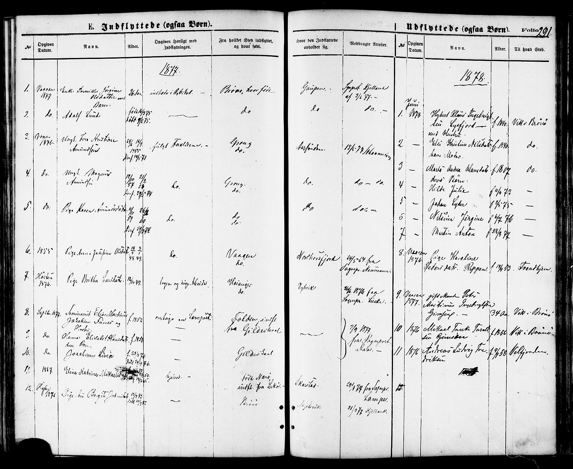 Ministerialprotokoller, klokkerbøker og fødselsregistre - Nordland, AV/SAT-A-1459/810/L0148: Parish register (official) no. 810A09 /1, 1874-1884, p. 291