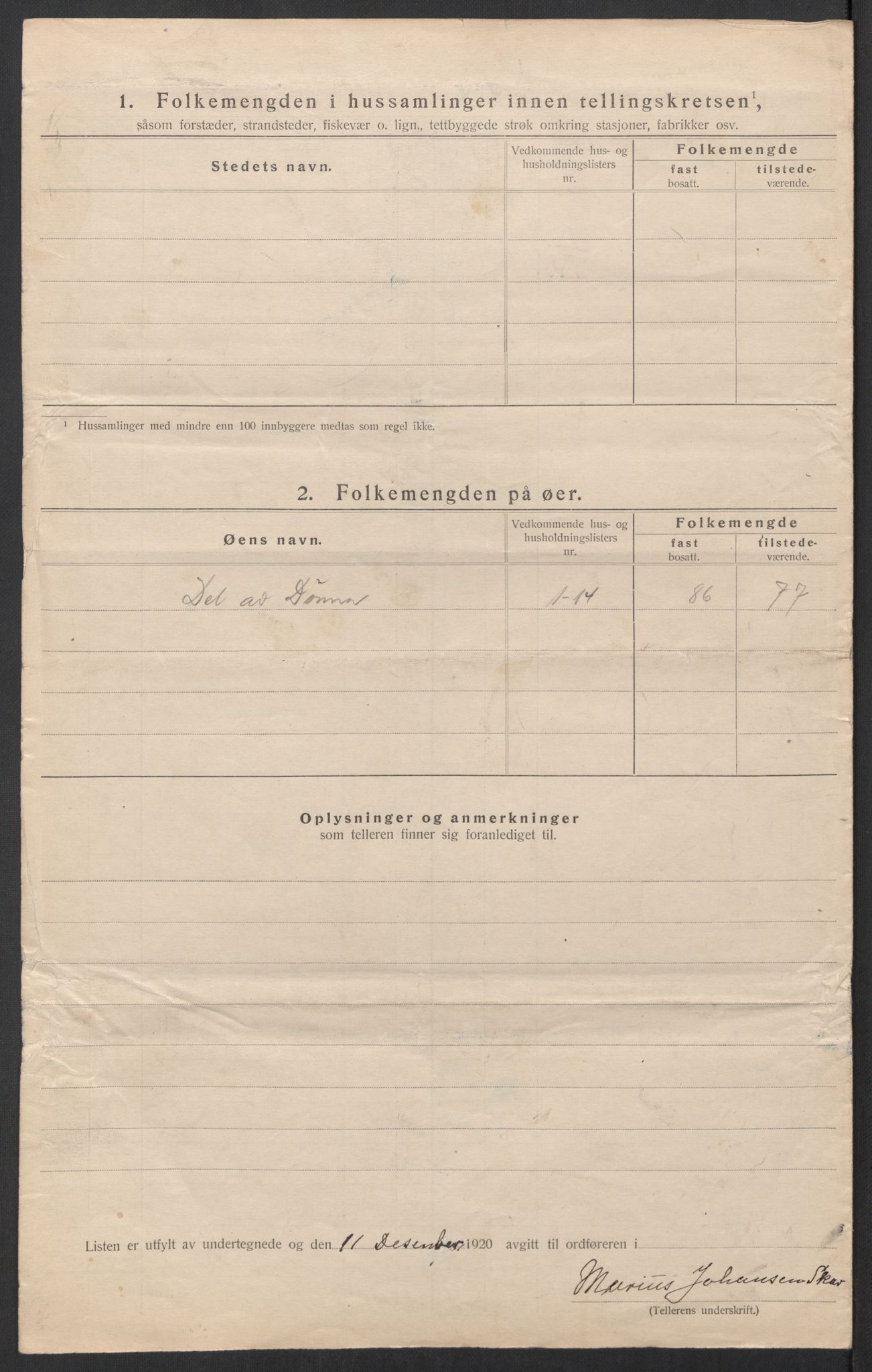 SAT, 1920 census for Nordvik, 1920, p. 35