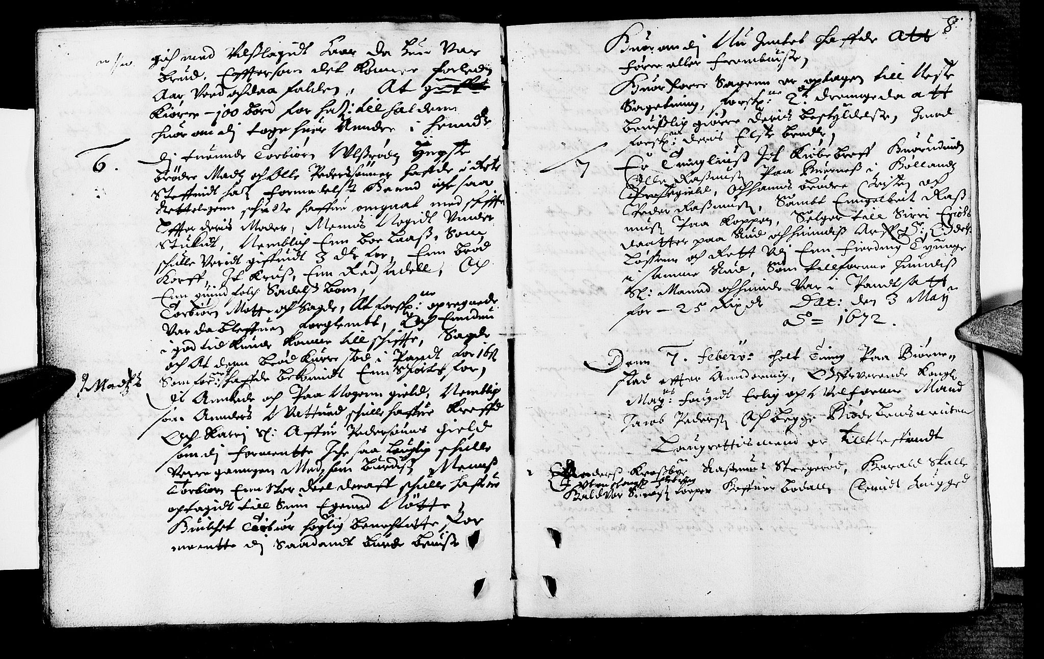 Rakkestad sorenskriveri, SAO/A-10686/F/Fb/L0010: Tingbøker, 1674, p. 7b-8a