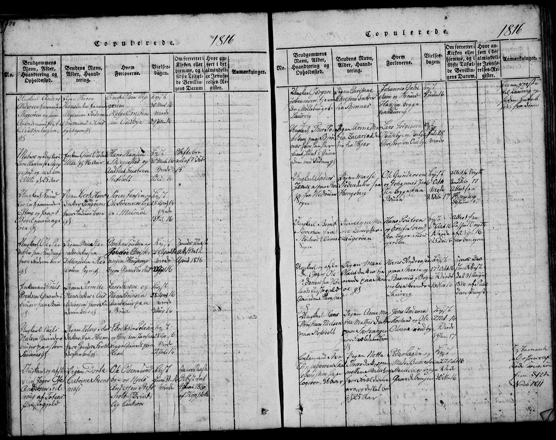 Tjølling kirkebøker, SAKO/A-60/G/Ga/L0001: Parish register (copy) no. 1, 1814-1835, p. 378