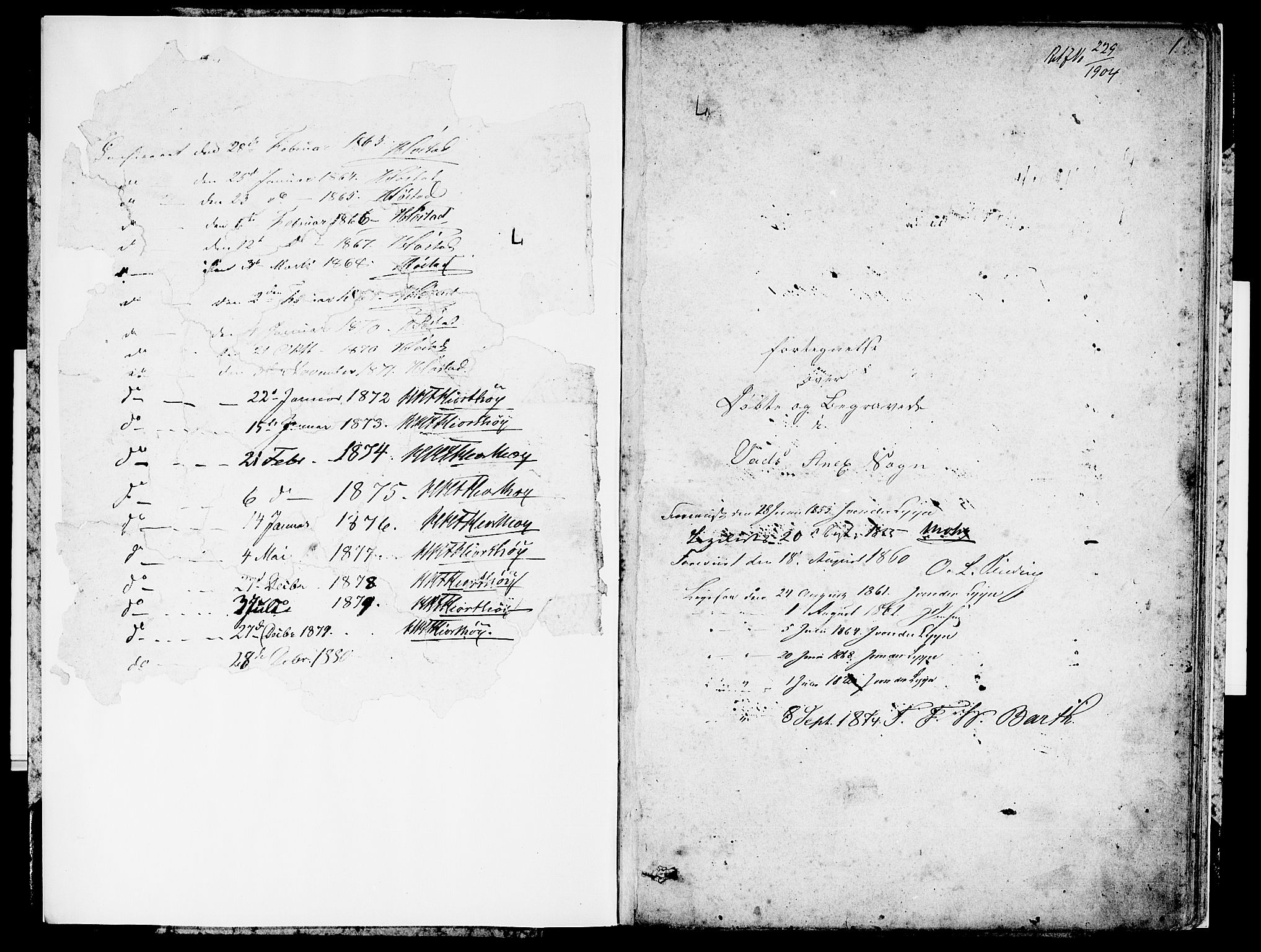 Skjold sokneprestkontor, SAST/A-101847/H/Ha/Hab/L0004: Parish register (copy) no. B 4, 1852-1880, p. 1