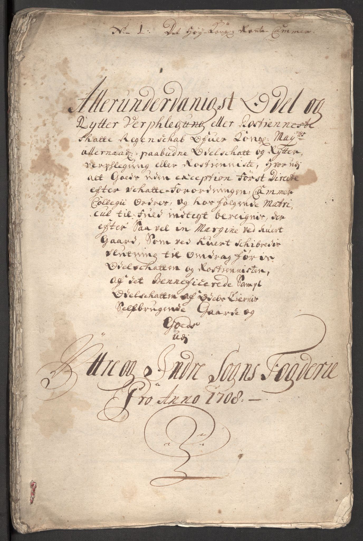 Rentekammeret inntil 1814, Reviderte regnskaper, Fogderegnskap, RA/EA-4092/R52/L3315: Fogderegnskap Sogn, 1708, p. 20