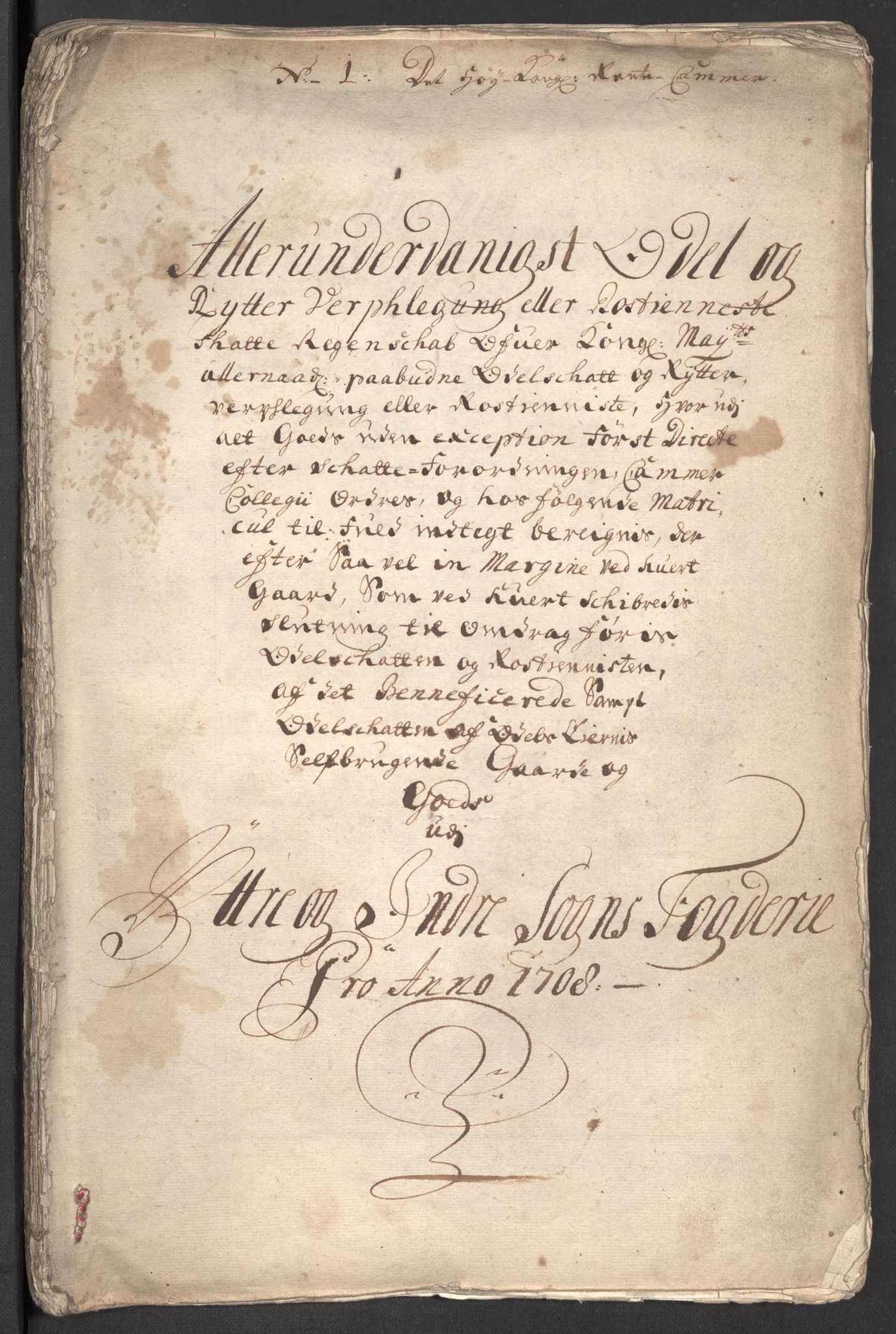 Rentekammeret inntil 1814, Reviderte regnskaper, Fogderegnskap, AV/RA-EA-4092/R52/L3315: Fogderegnskap Sogn, 1708, p. 20