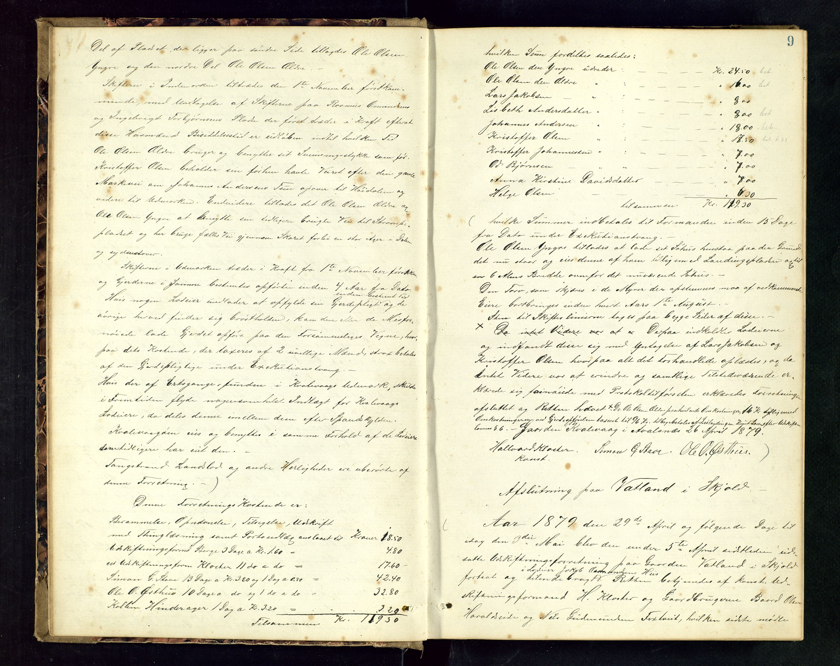 Rogaland jordskifterett, AV/SAST-A-102426/Oa/L0047: Forhandlingsprotokoll, 1879-1881, p. 9