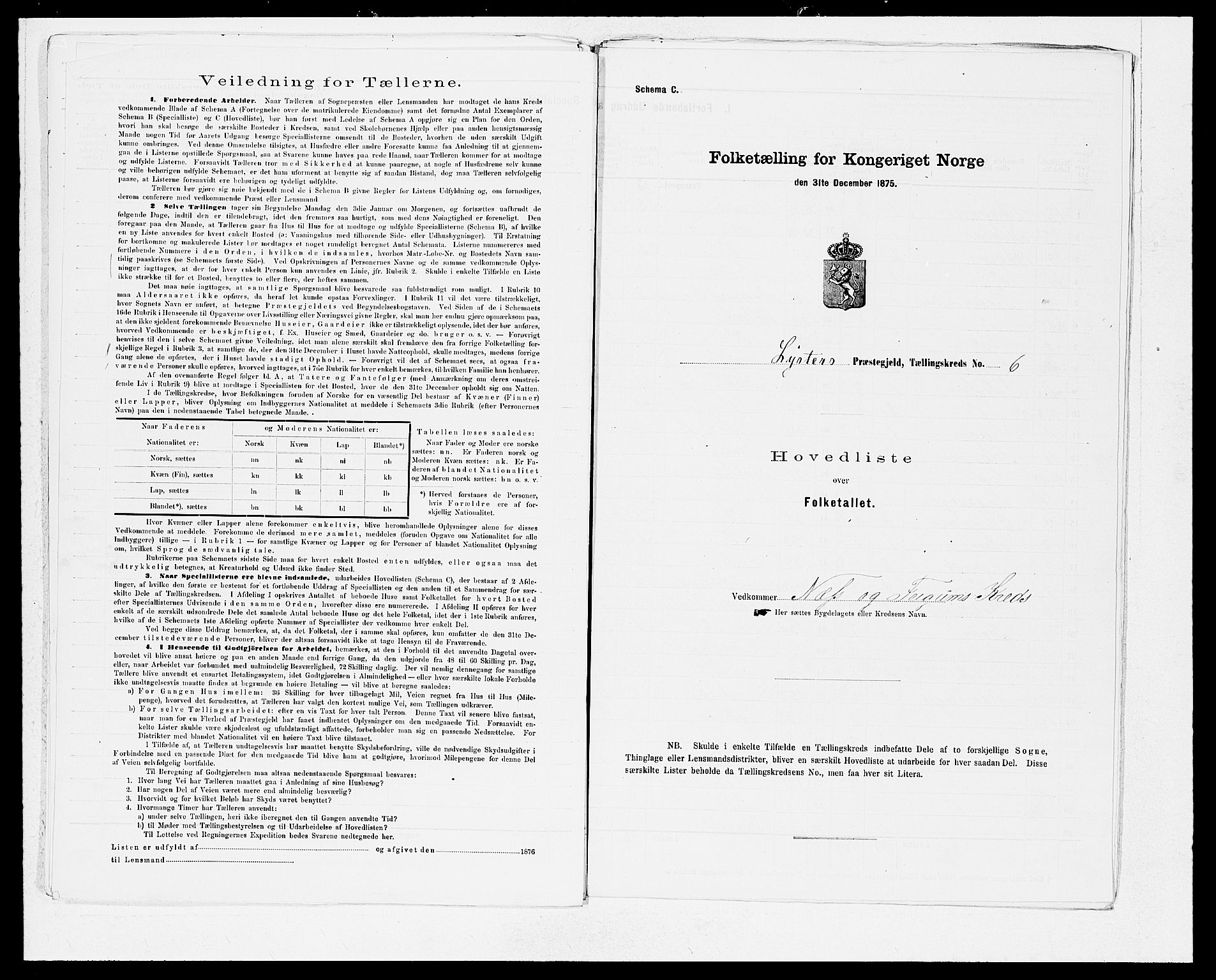 SAB, 1875 census for 1426P Luster, 1875, p. 18