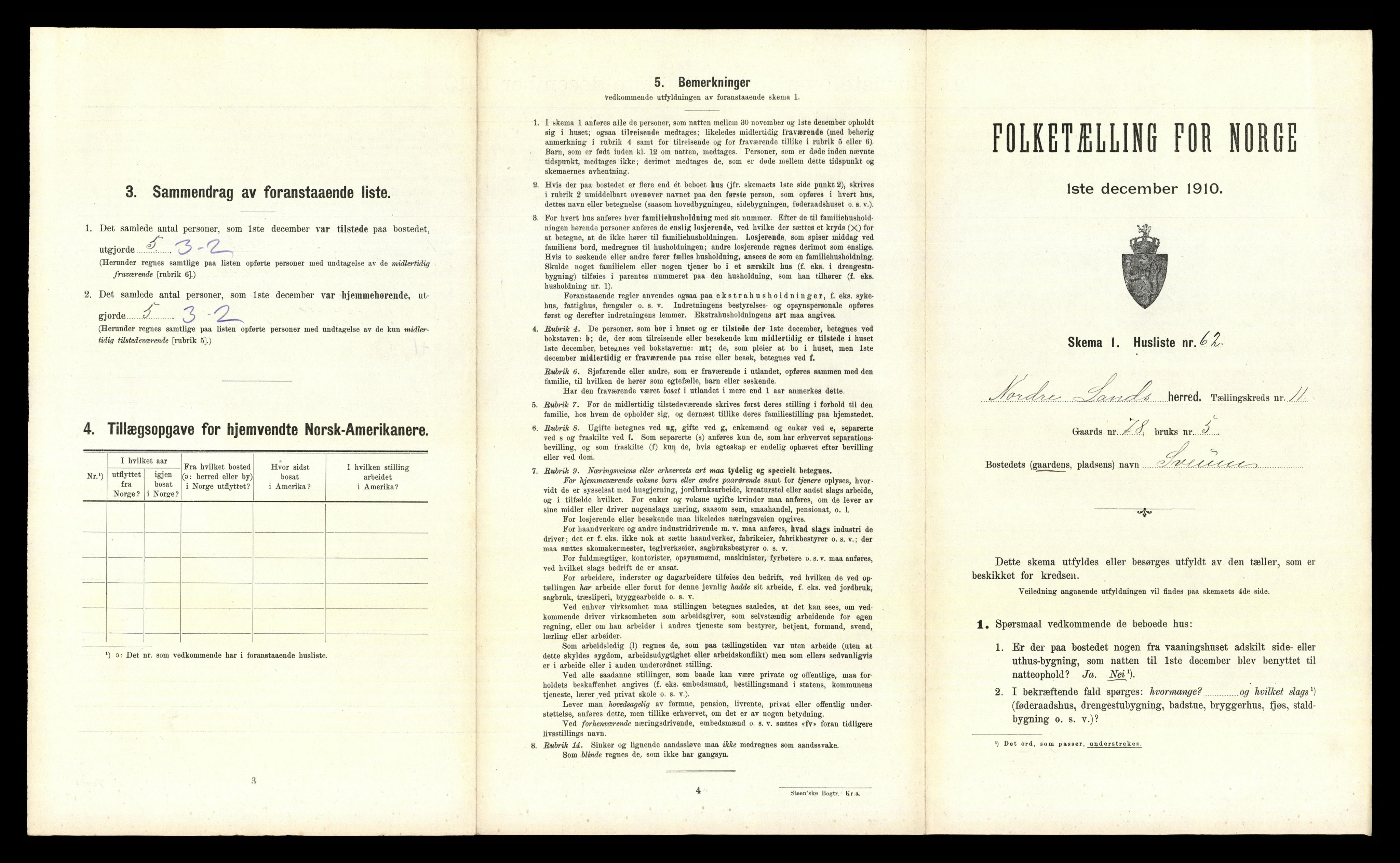 RA, 1910 census for Nordre Land, 1910, p. 1229