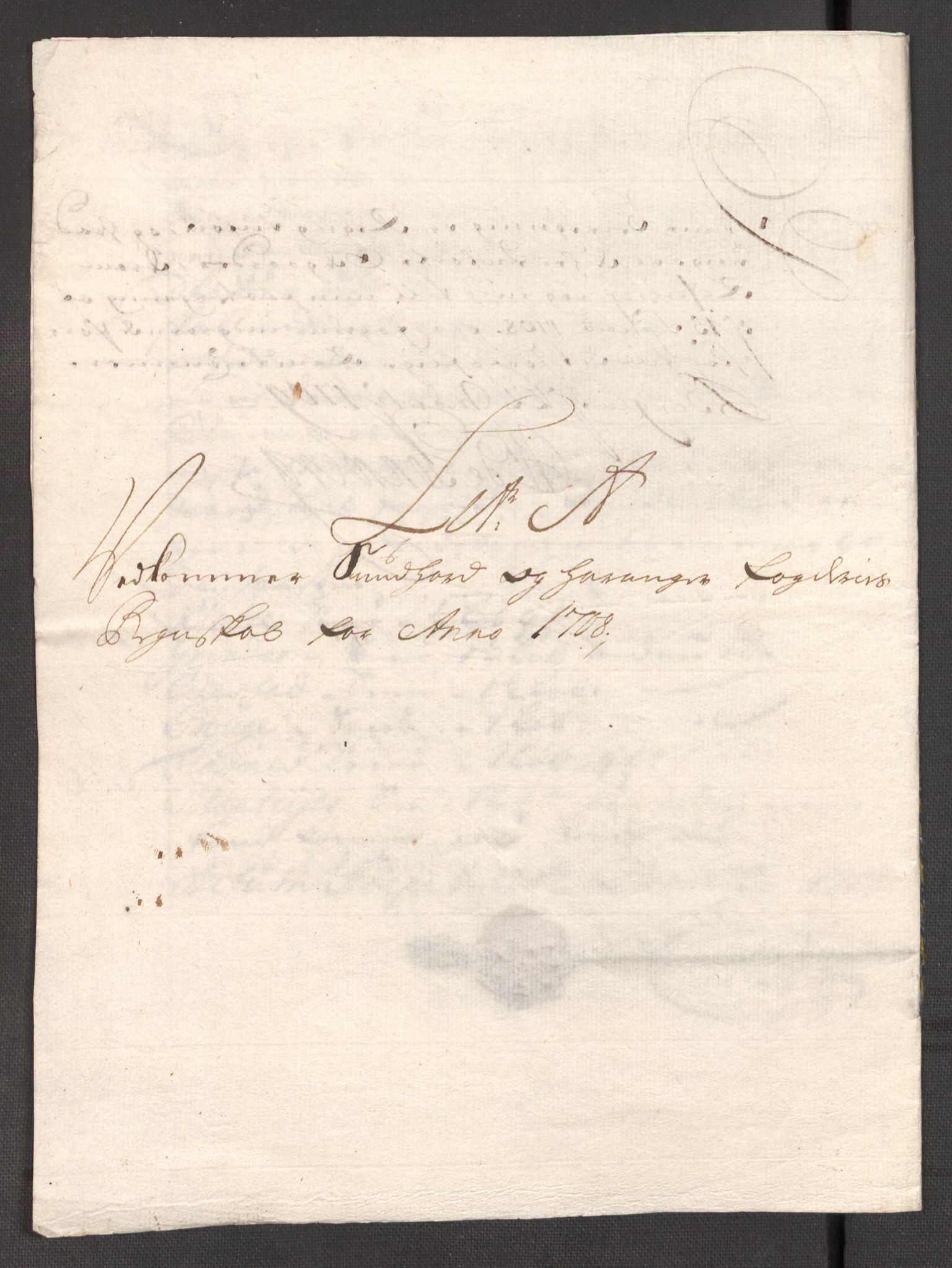 Rentekammeret inntil 1814, Reviderte regnskaper, Fogderegnskap, AV/RA-EA-4092/R48/L2985: Fogderegnskap Sunnhordland og Hardanger, 1708, p. 29