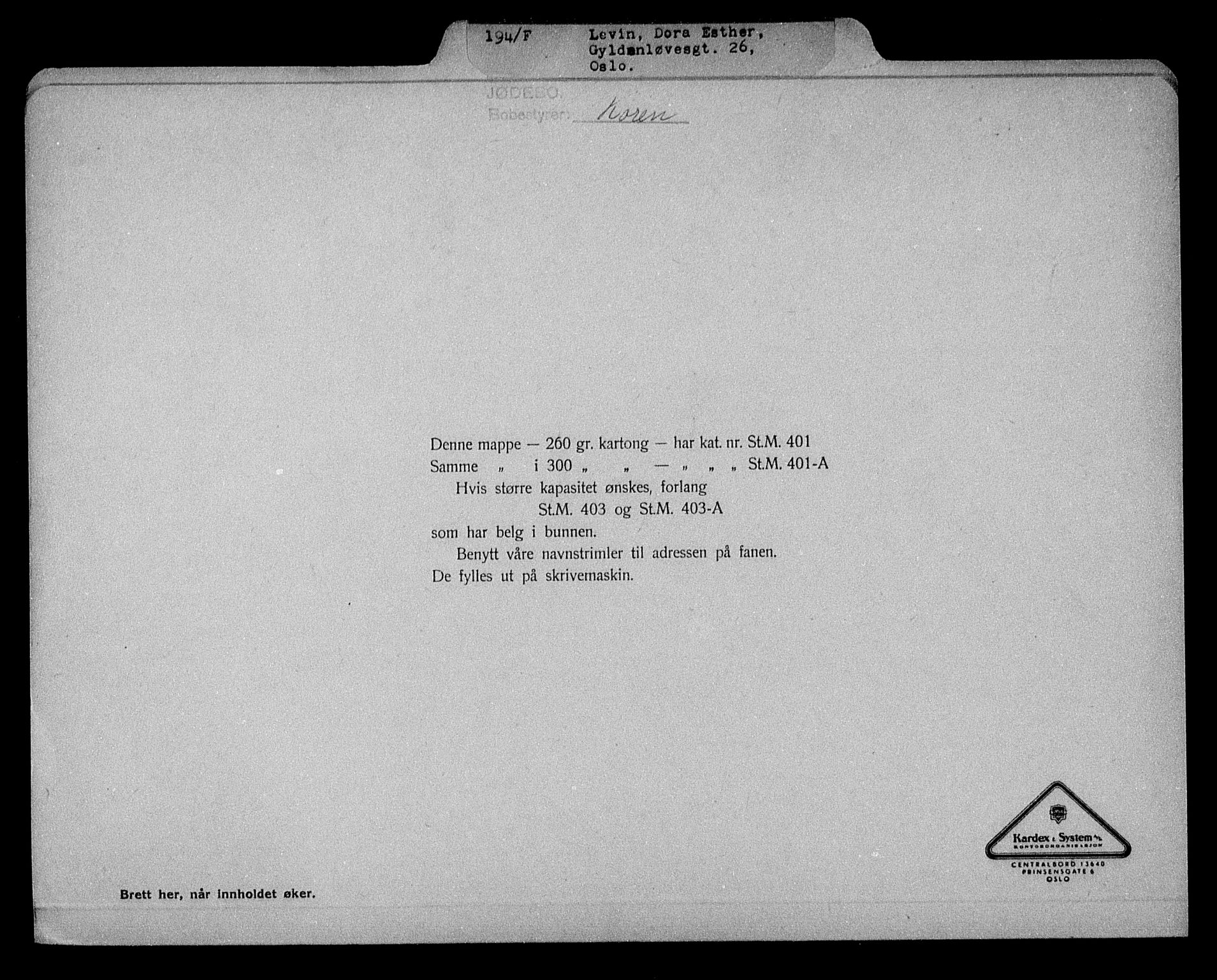 Justisdepartementet, Tilbakeføringskontoret for inndratte formuer, AV/RA-S-1564/H/Hc/Hcc/L0957: --, 1945-1947, p. 21