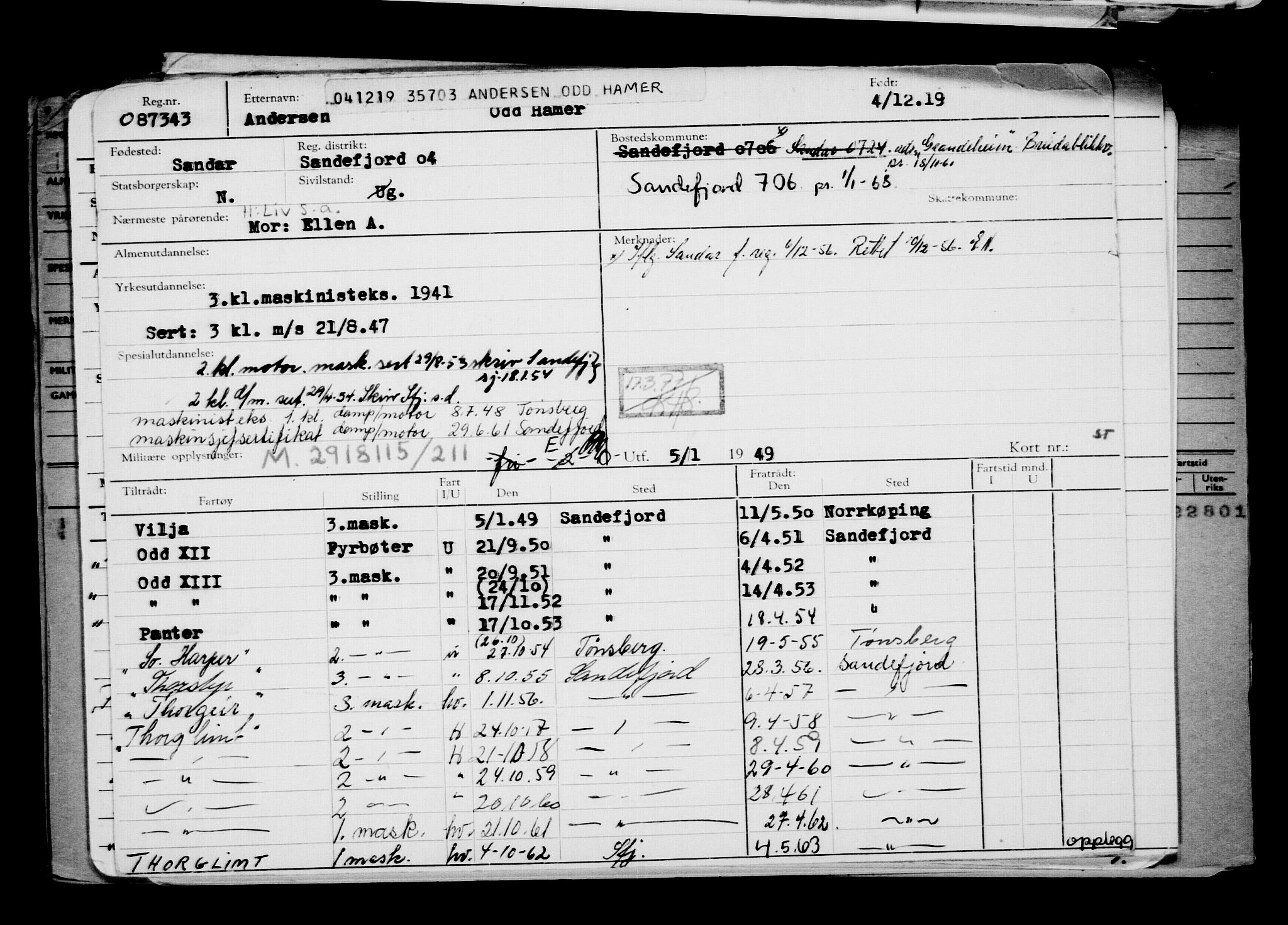 Direktoratet for sjømenn, AV/RA-S-3545/G/Gb/L0174: Hovedkort, 1919, p. 313