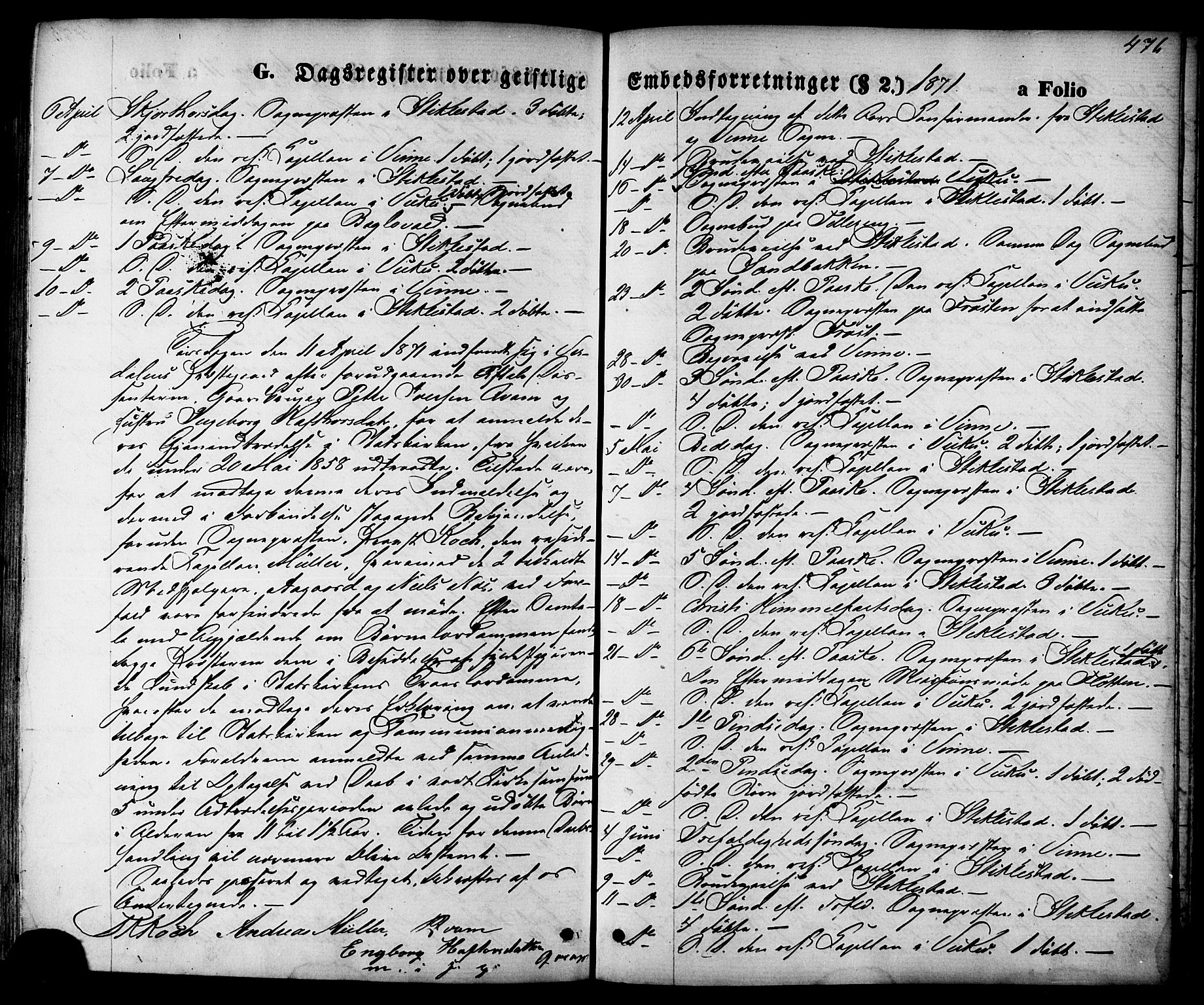 Ministerialprotokoller, klokkerbøker og fødselsregistre - Nord-Trøndelag, SAT/A-1458/723/L0242: Parish register (official) no. 723A11, 1870-1880, p. 476
