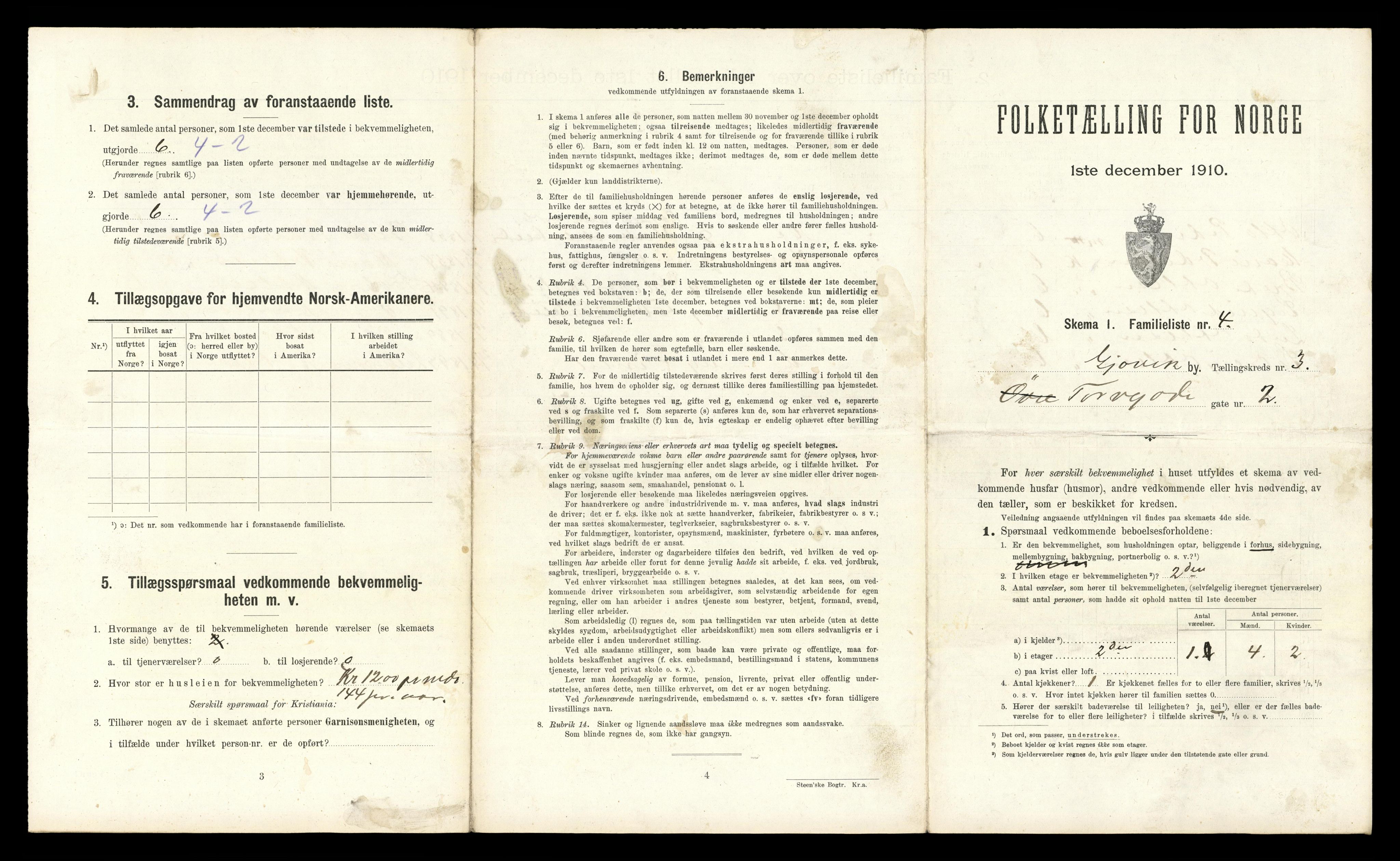 RA, 1910 census for Gjøvik, 1910, p. 502