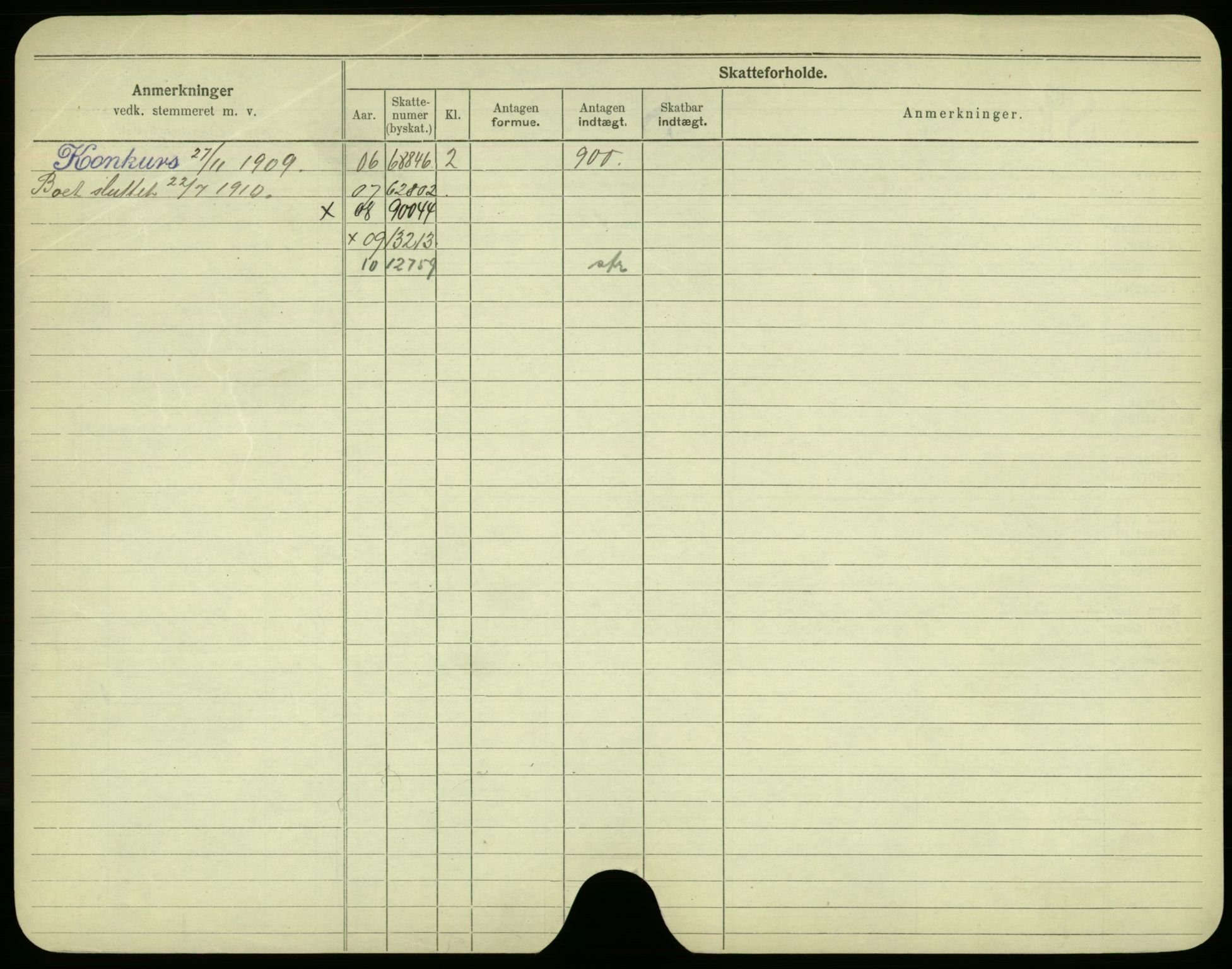 Oslo folkeregister, Registerkort, AV/SAO-A-11715/F/Fa/Fac/L0003: Menn, 1906-1914, p. 626b