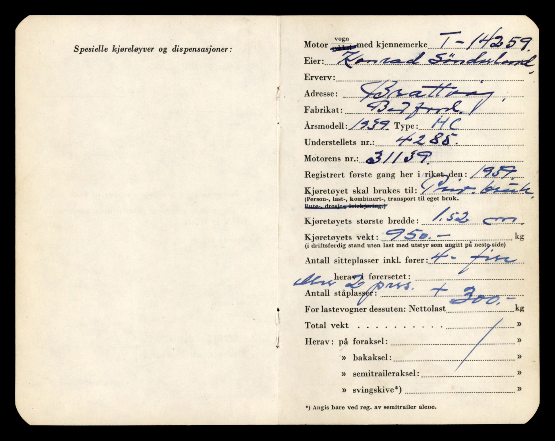 Møre og Romsdal vegkontor - Ålesund trafikkstasjon, SAT/A-4099/F/Fe/L0044: Registreringskort for kjøretøy T 14205 - T 14319, 1927-1998, p. 1634