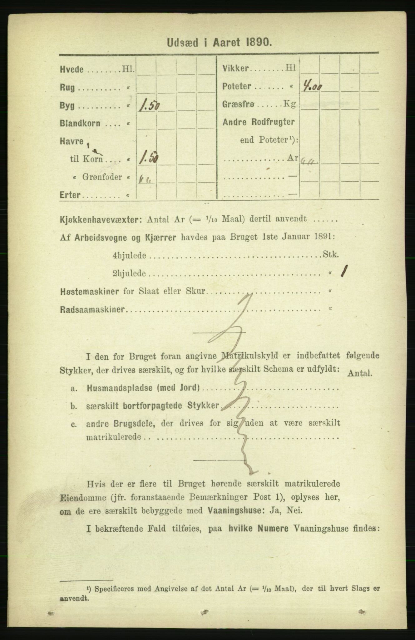 RA, 1891 census for 1727 Beitstad, 1891, p. 6658