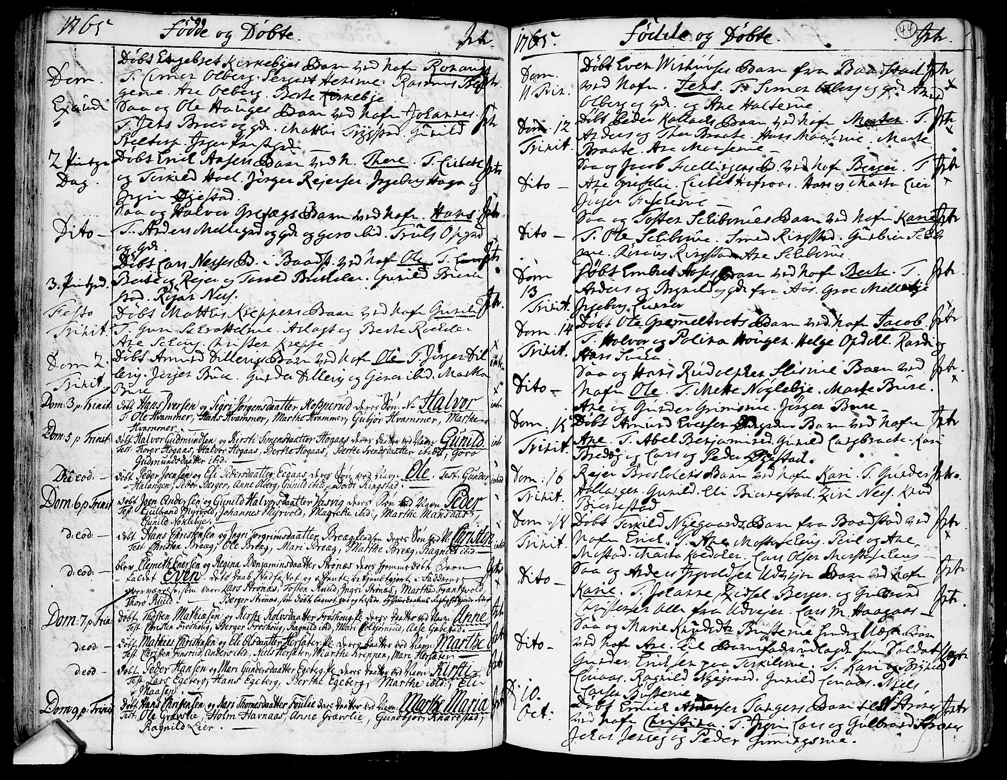 Trøgstad prestekontor Kirkebøker, SAO/A-10925/F/Fa/L0004: Parish register (official) no. I 4, 1750-1784, p. 44