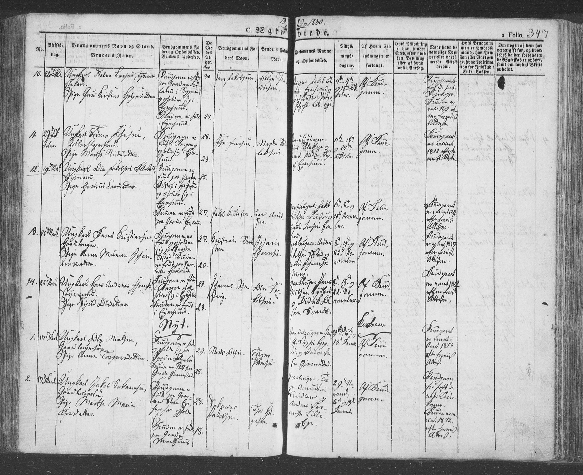 Eigersund sokneprestkontor, AV/SAST-A-101807/S08/L0009: Parish register (official) no. A 9, 1827-1850, p. 347