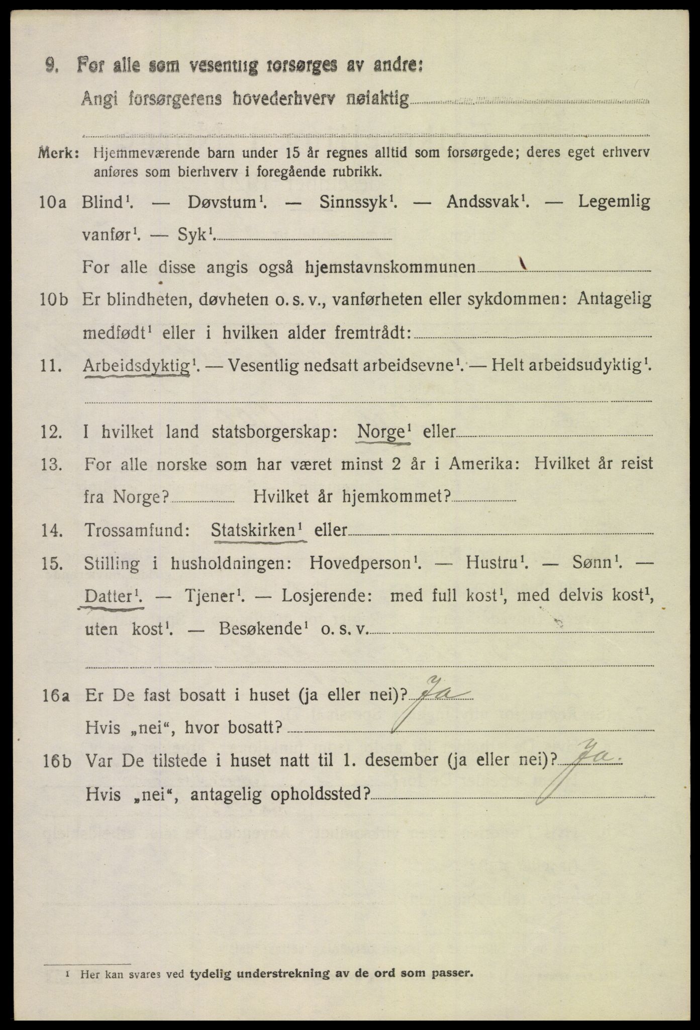 SAH, 1920 census for Vardal, 1920, p. 2454