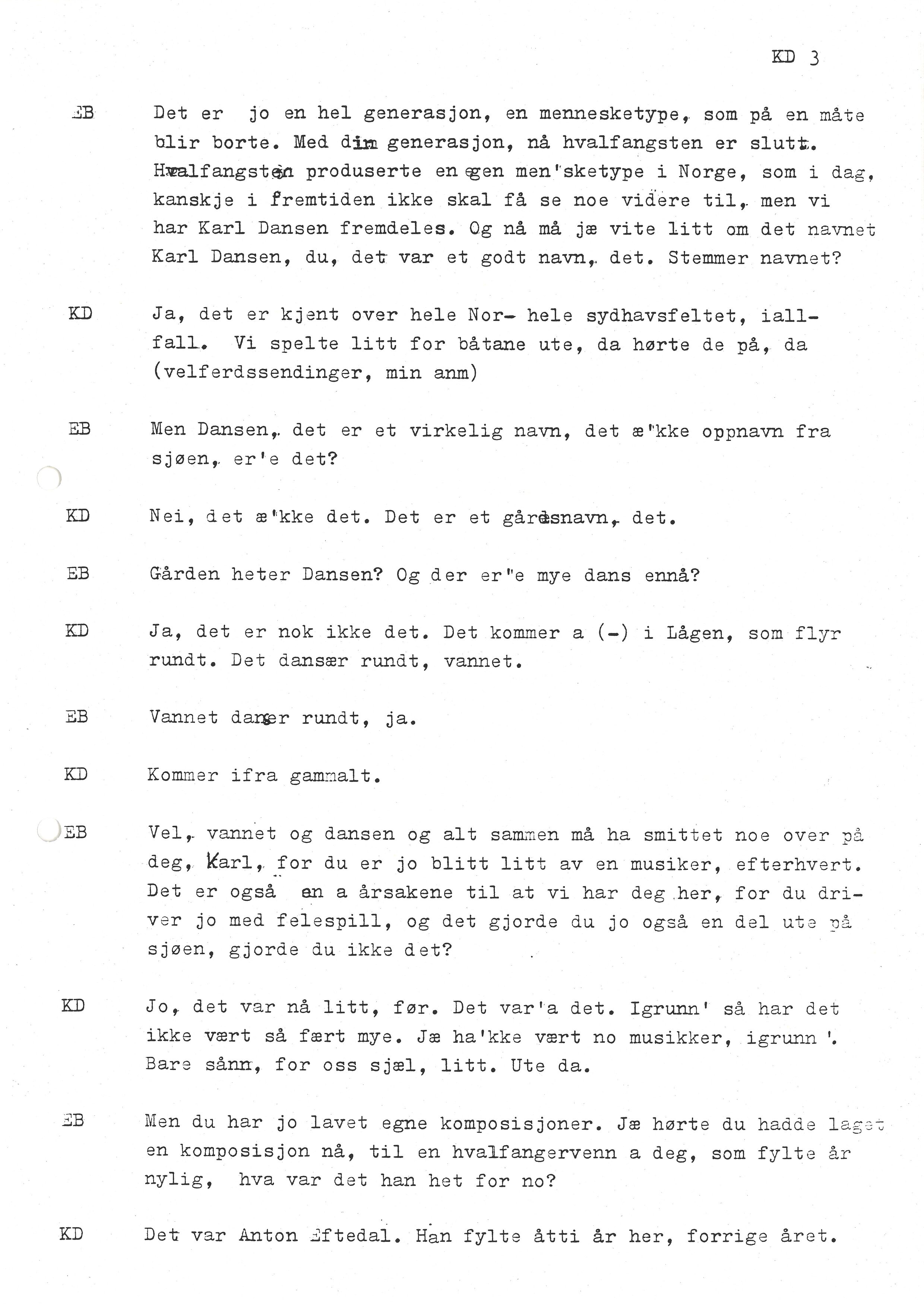 Sa 16 - Folkemusikk fra Vestfold, Gjerdesamlingen, VEMU/A-1868/I/L0001: Informantregister med intervjunedtegnelser, 1979-1986