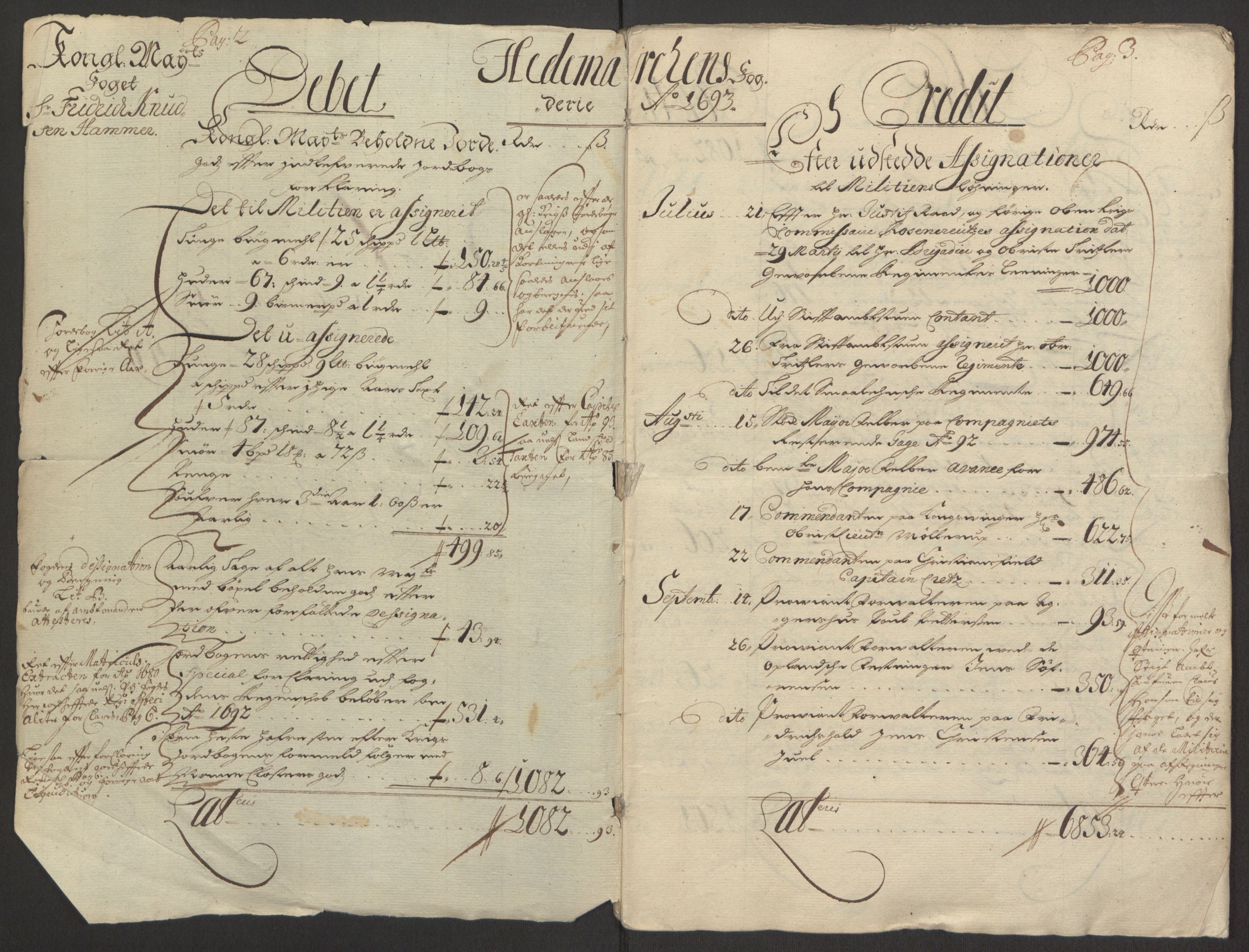 Rentekammeret inntil 1814, Reviderte regnskaper, Fogderegnskap, RA/EA-4092/R16/L1034: Fogderegnskap Hedmark, 1693, p. 4