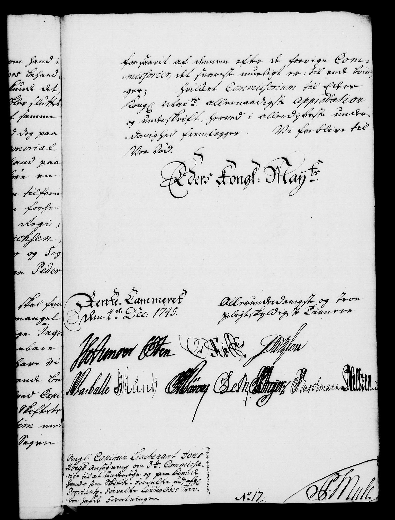 Rentekammeret, Kammerkanselliet, RA/EA-3111/G/Gf/Gfa/L0028: Norsk relasjons- og resolusjonsprotokoll (merket RK 52.28), 1745-1746, p. 533