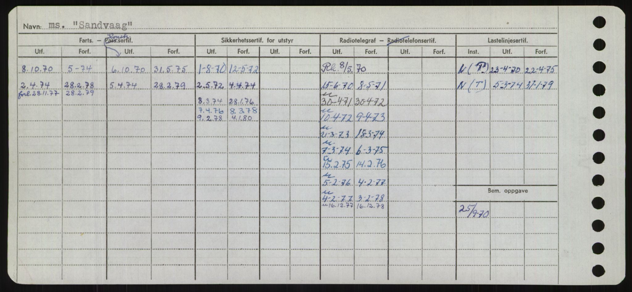 Sjøfartsdirektoratet med forløpere, Skipsmålingen, RA/S-1627/H/Hd/L0032: Fartøy, San-Seve, p. 112