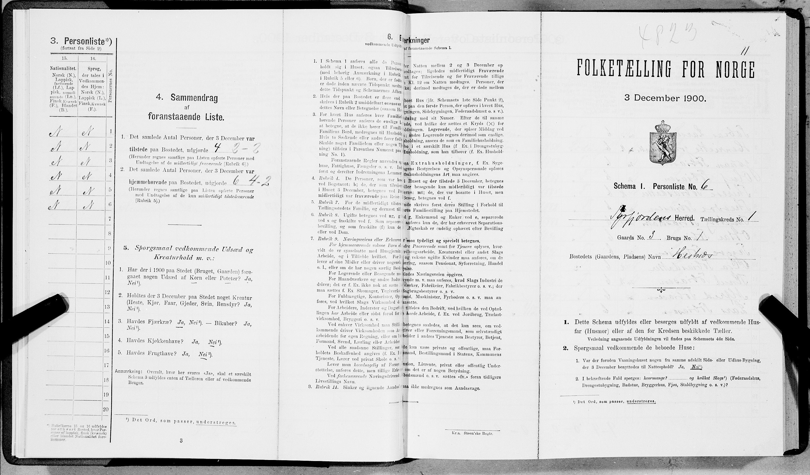 SAT, 1900 census for Tysfjord, 1900, p. 24