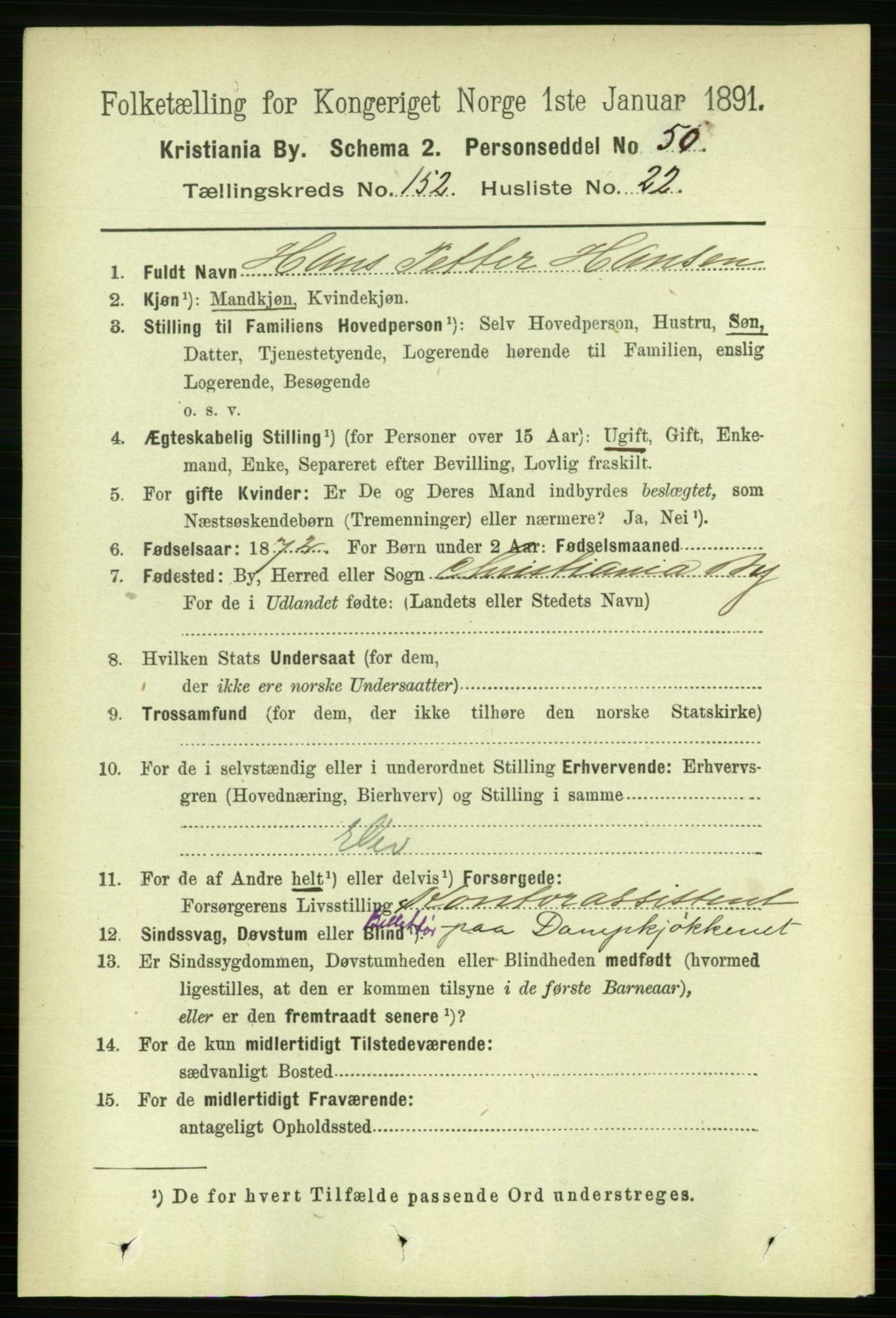 RA, 1891 census for 0301 Kristiania, 1891, p. 85892