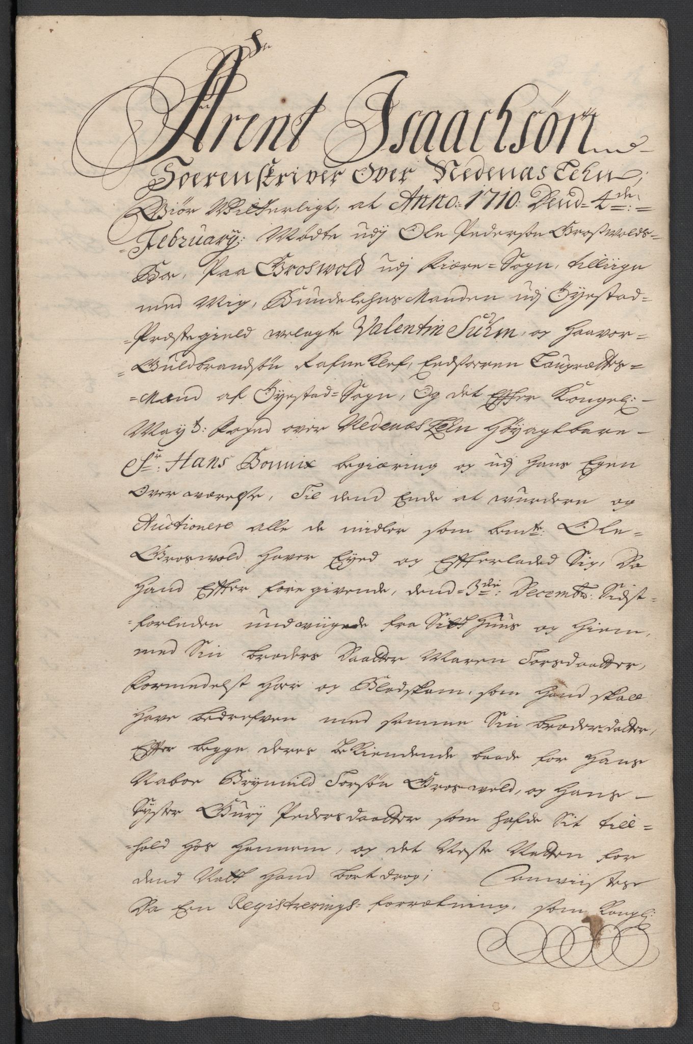 Rentekammeret inntil 1814, Reviderte regnskaper, Fogderegnskap, AV/RA-EA-4092/R39/L2319: Fogderegnskap Nedenes, 1710-1711, p. 30