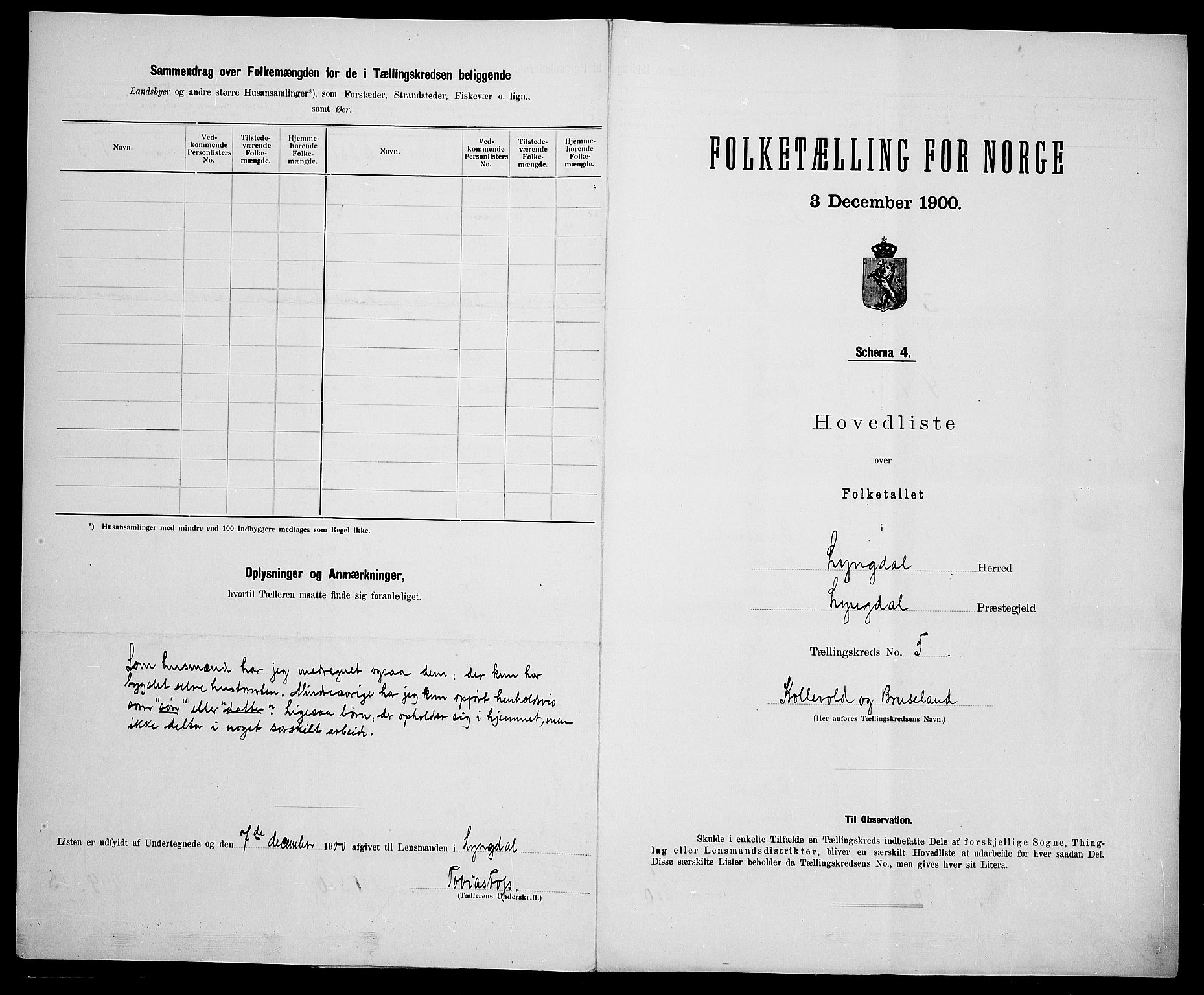 SAK, 1900 census for Lyngdal, 1900, p. 30