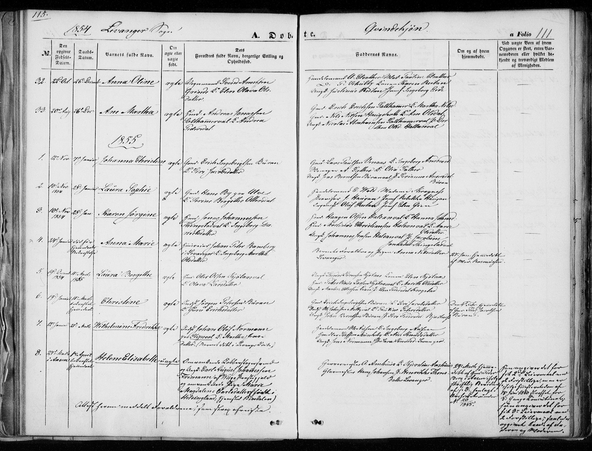 Ministerialprotokoller, klokkerbøker og fødselsregistre - Nord-Trøndelag, AV/SAT-A-1458/720/L0183: Parish register (official) no. 720A01, 1836-1855, p. 111