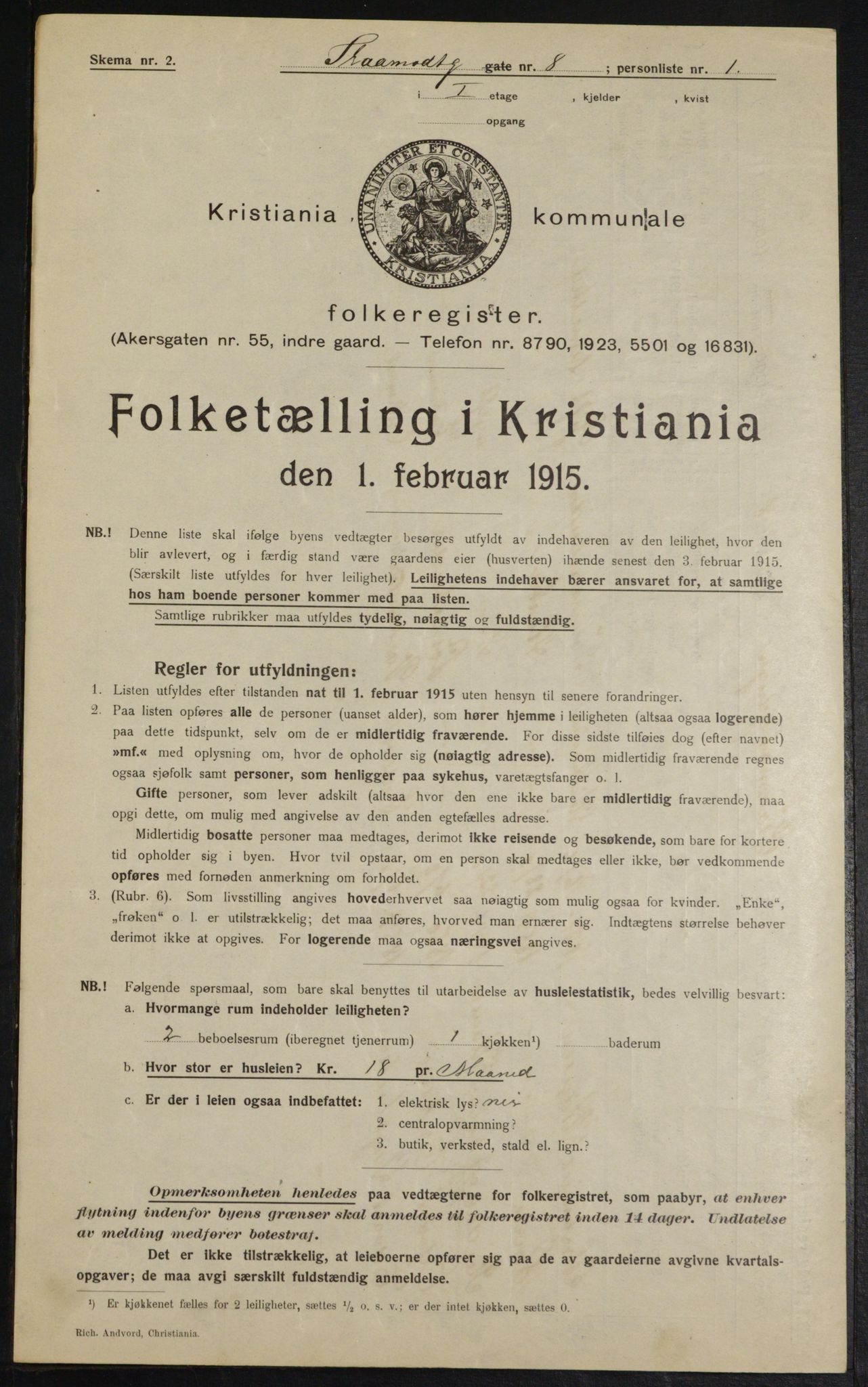 OBA, Municipal Census 1915 for Kristiania, 1915, p. 96857