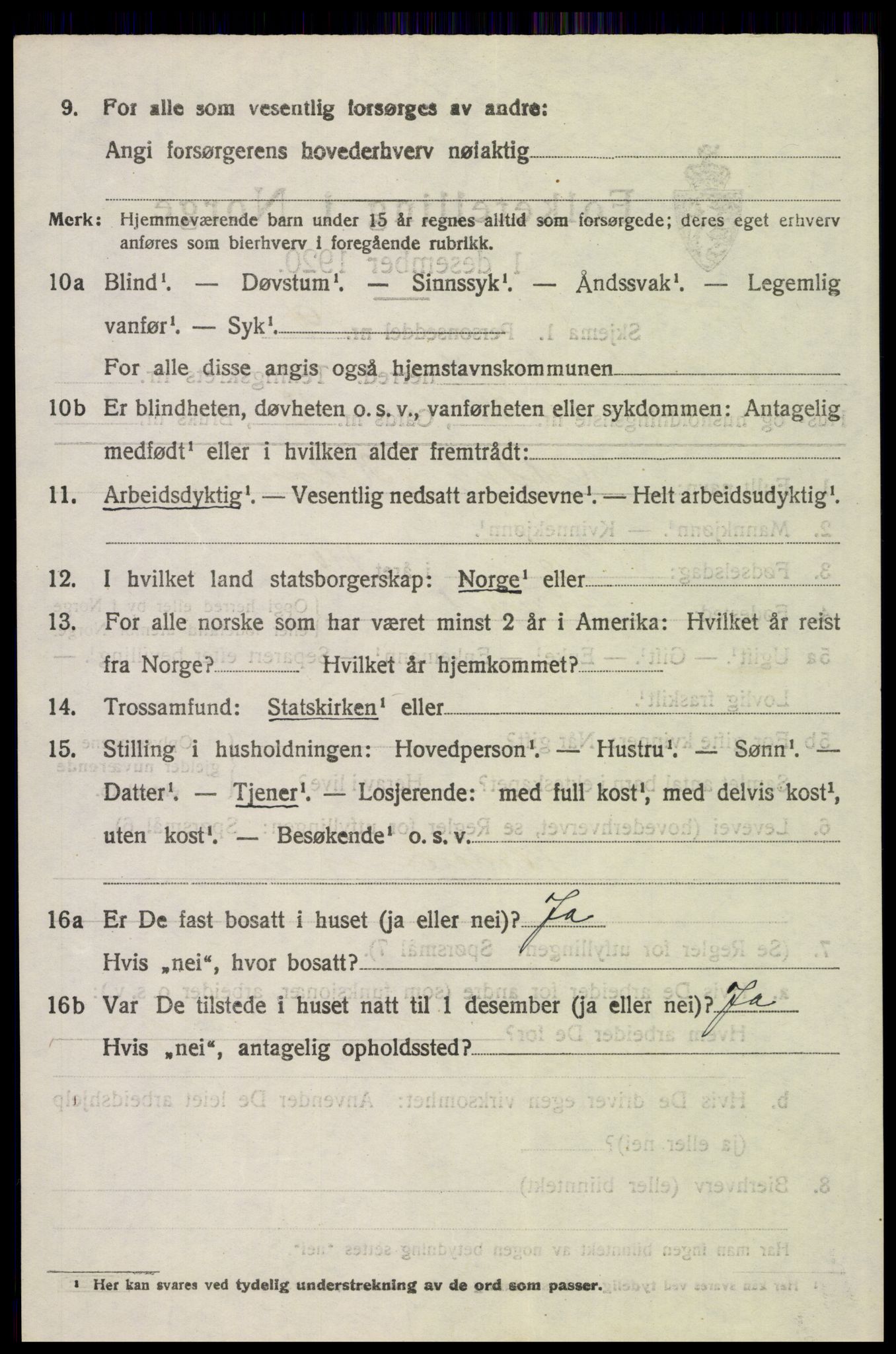 SAH, 1920 census for Trysil, 1920, p. 6856