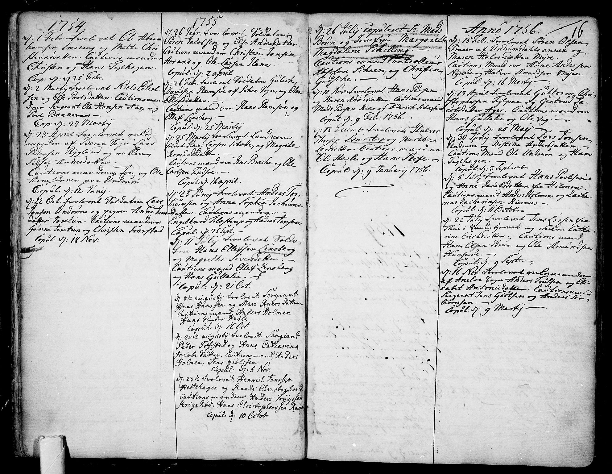 Sem kirkebøker, AV/SAKO-A-5/F/Fa/L0001: Parish register (official) no. I 1, 1702-1763, p. 16