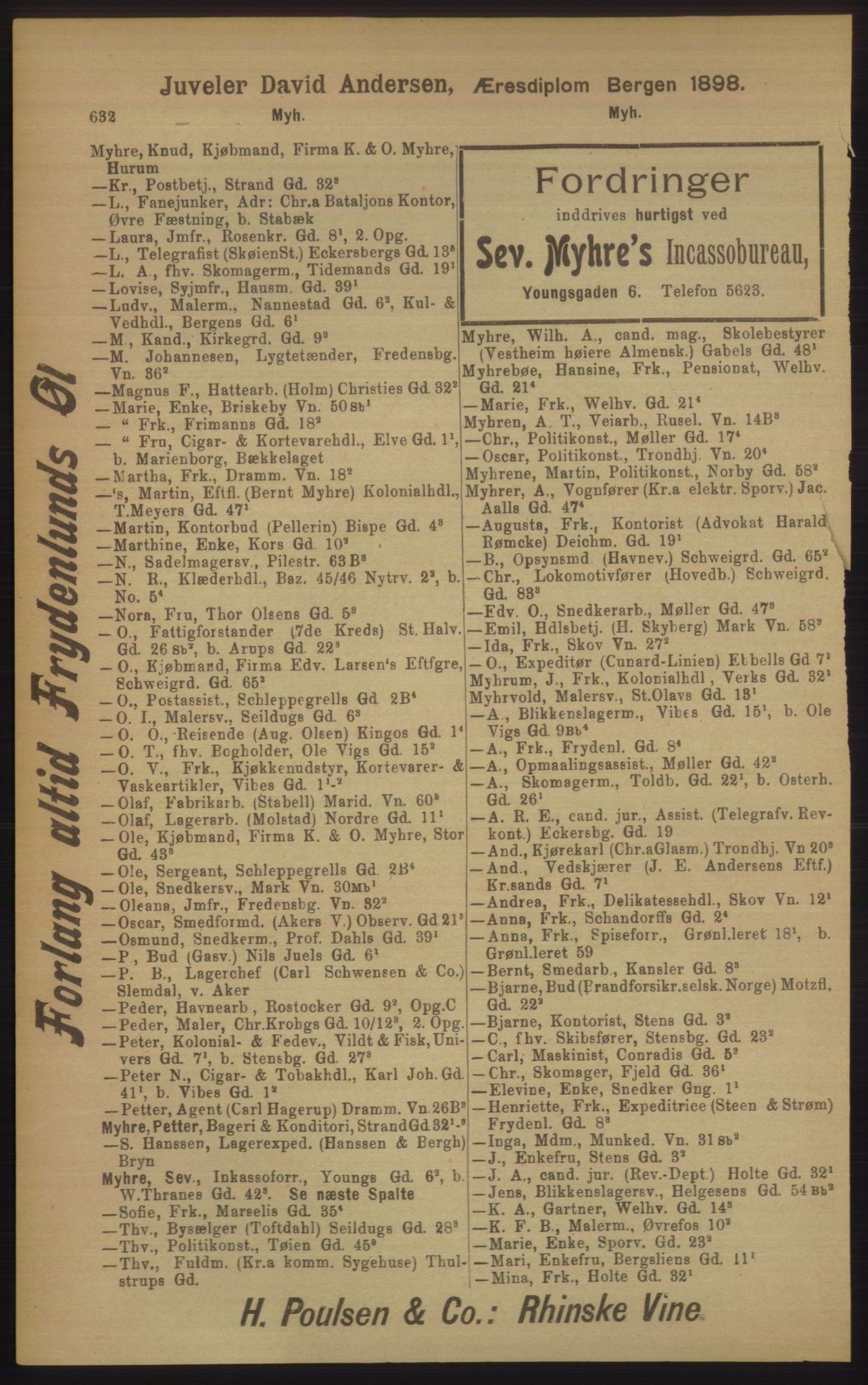 Kristiania/Oslo adressebok, PUBL/-, 1906, p. 632