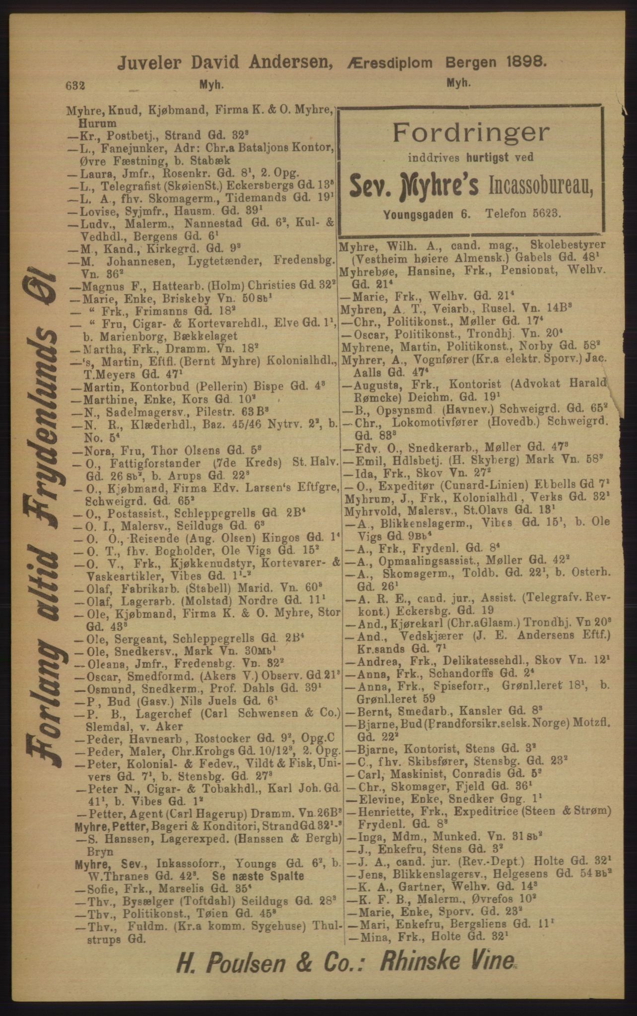 Kristiania/Oslo adressebok, PUBL/-, 1906, p. 632