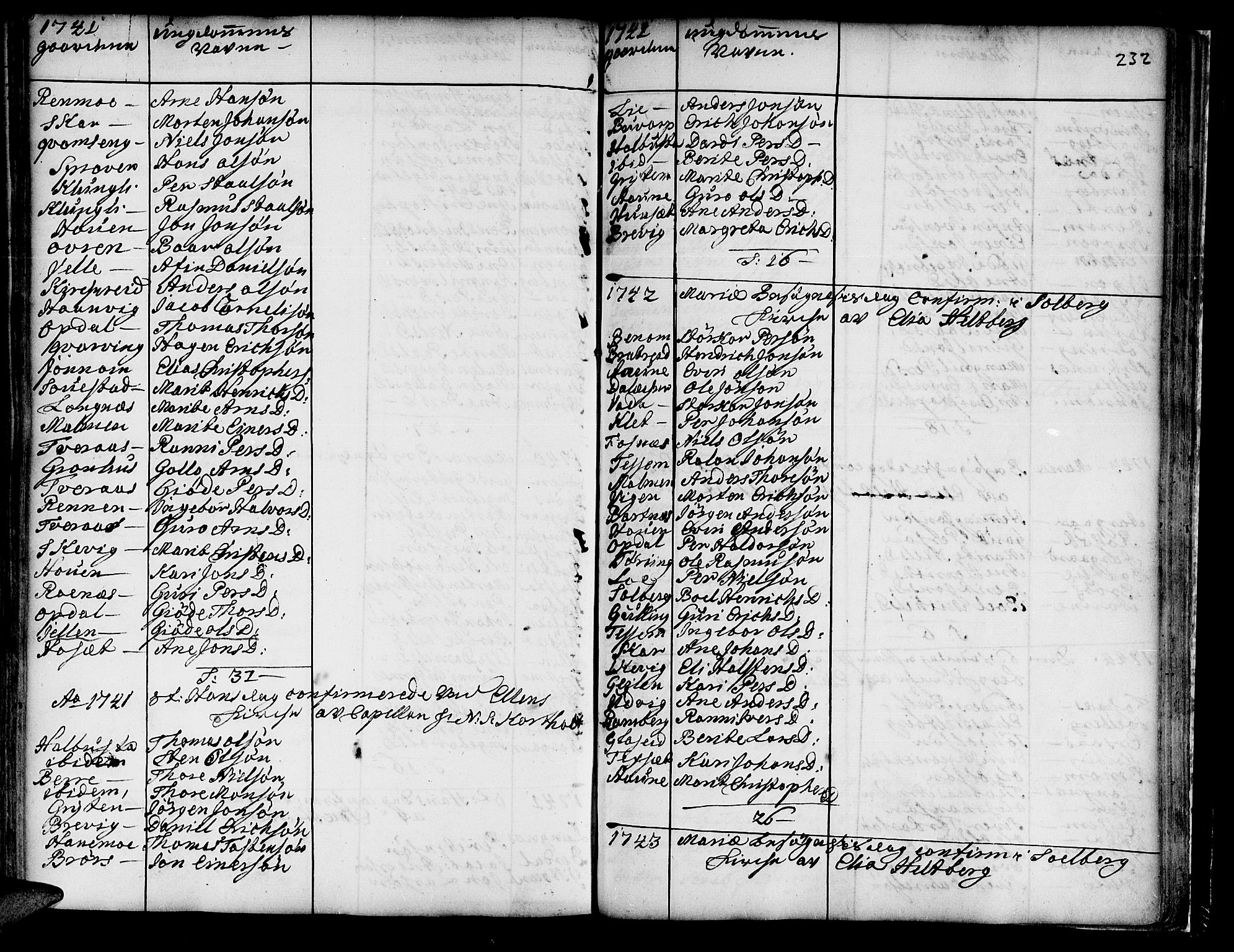 Ministerialprotokoller, klokkerbøker og fødselsregistre - Nord-Trøndelag, SAT/A-1458/741/L0385: Parish register (official) no. 741A01, 1722-1815, p. 232