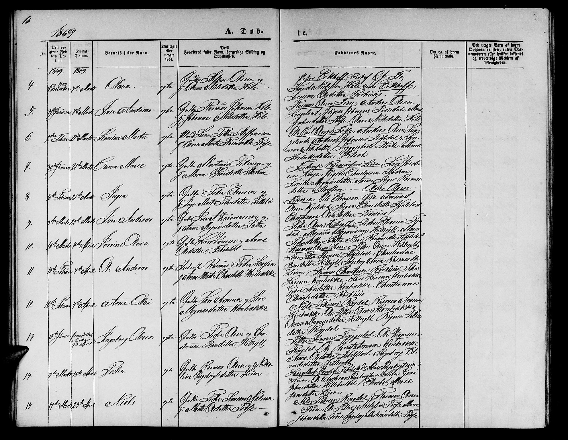 Ministerialprotokoller, klokkerbøker og fødselsregistre - Møre og Romsdal, AV/SAT-A-1454/517/L0229: Parish register (copy) no. 517C02, 1864-1879, p. 16