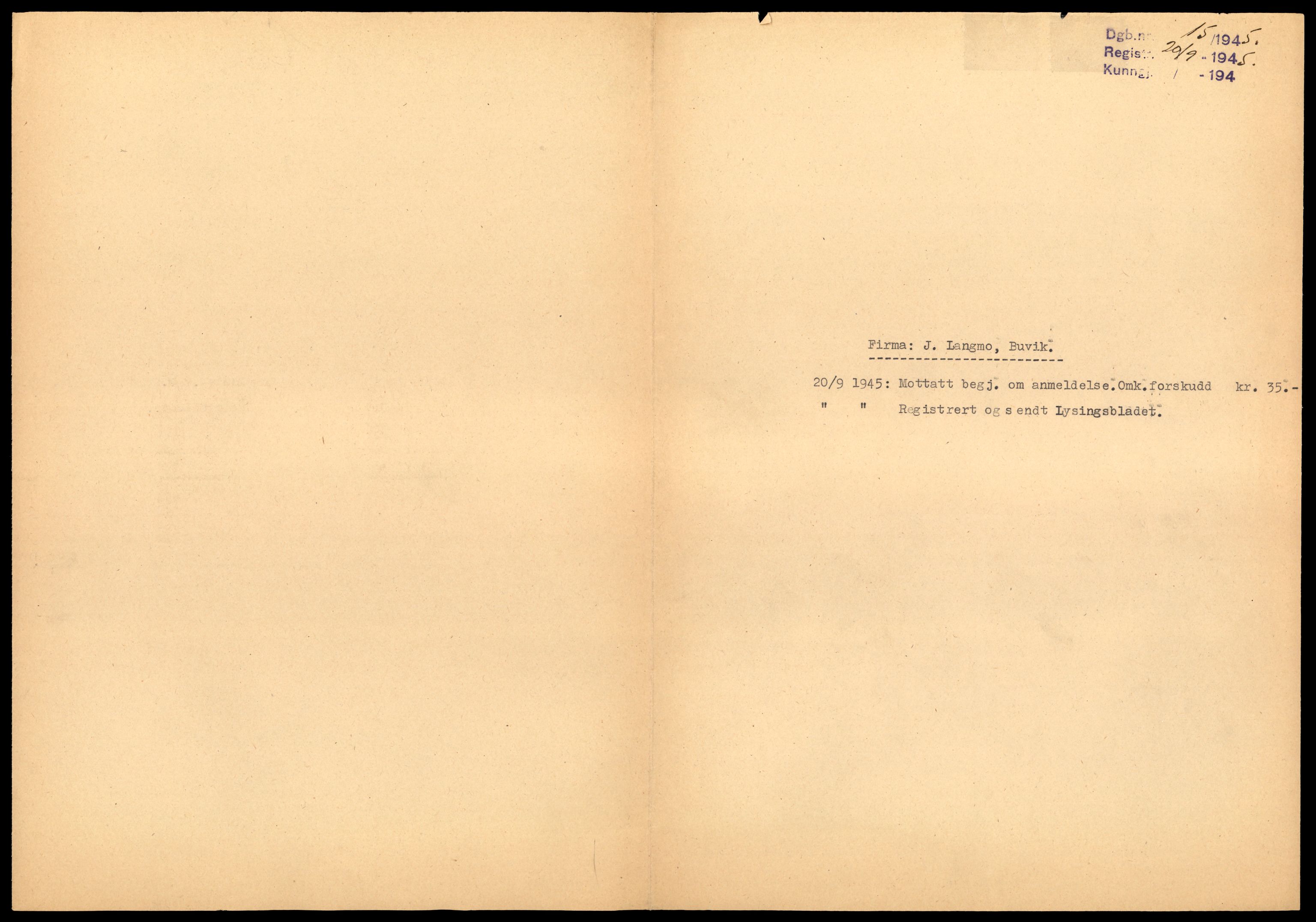 Midt-Trøndelag sorenskriveri, AV/SAT-A-0016/2/J/Jd/Jda/L0001: Bilag, enkeltmannsforetak og ansvarlige selskap, A-Å, 1944-1975