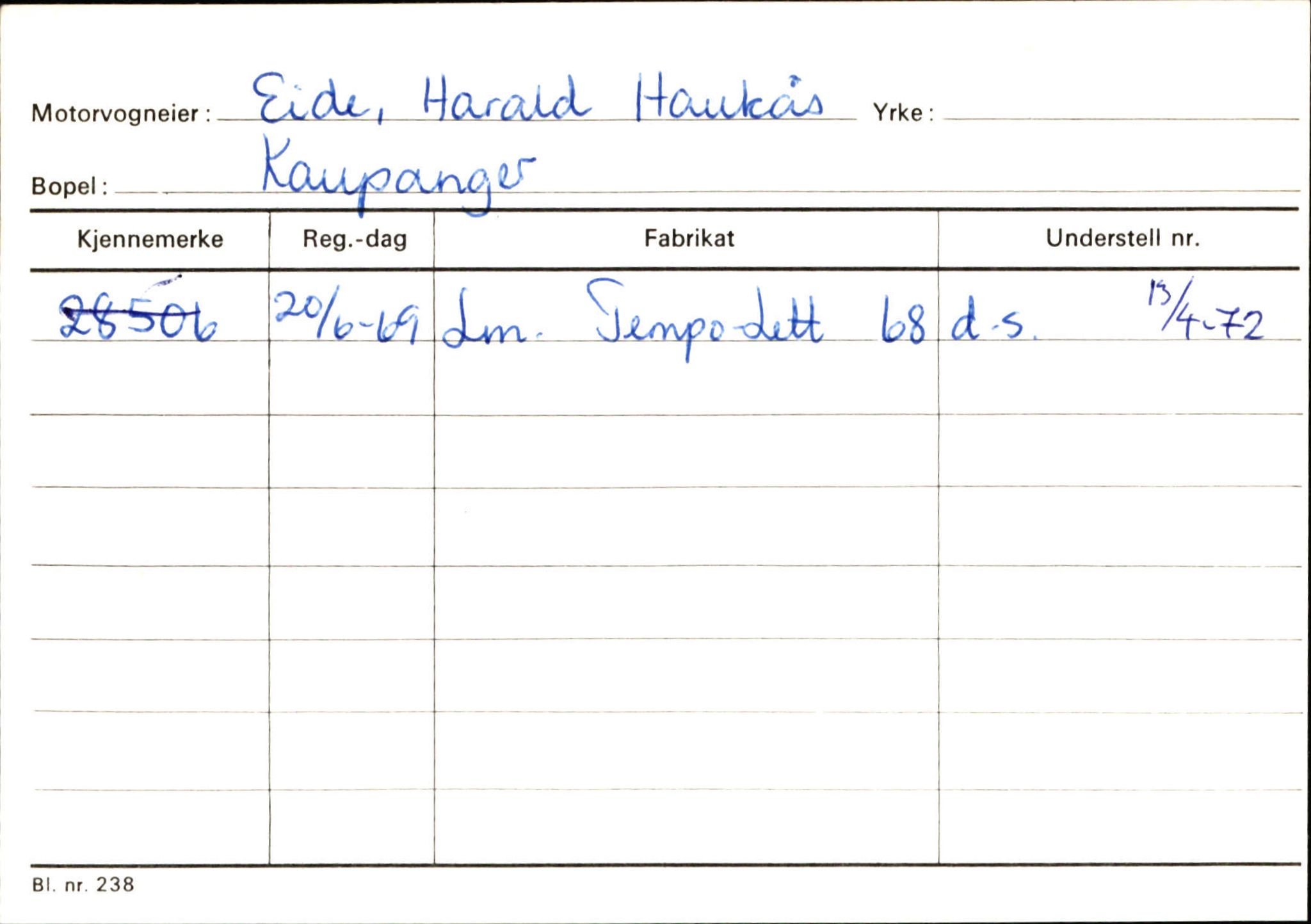 Statens vegvesen, Sogn og Fjordane vegkontor, AV/SAB-A-5301/4/F/L0124: Eigarregister Sogndal A-U, 1945-1975, p. 338