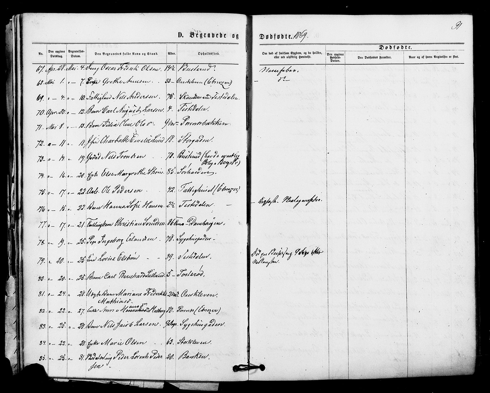 Halden prestekontor Kirkebøker, SAO/A-10909/F/Fa/L0010: Parish register (official) no. I 10, 1866-1877, p. 31