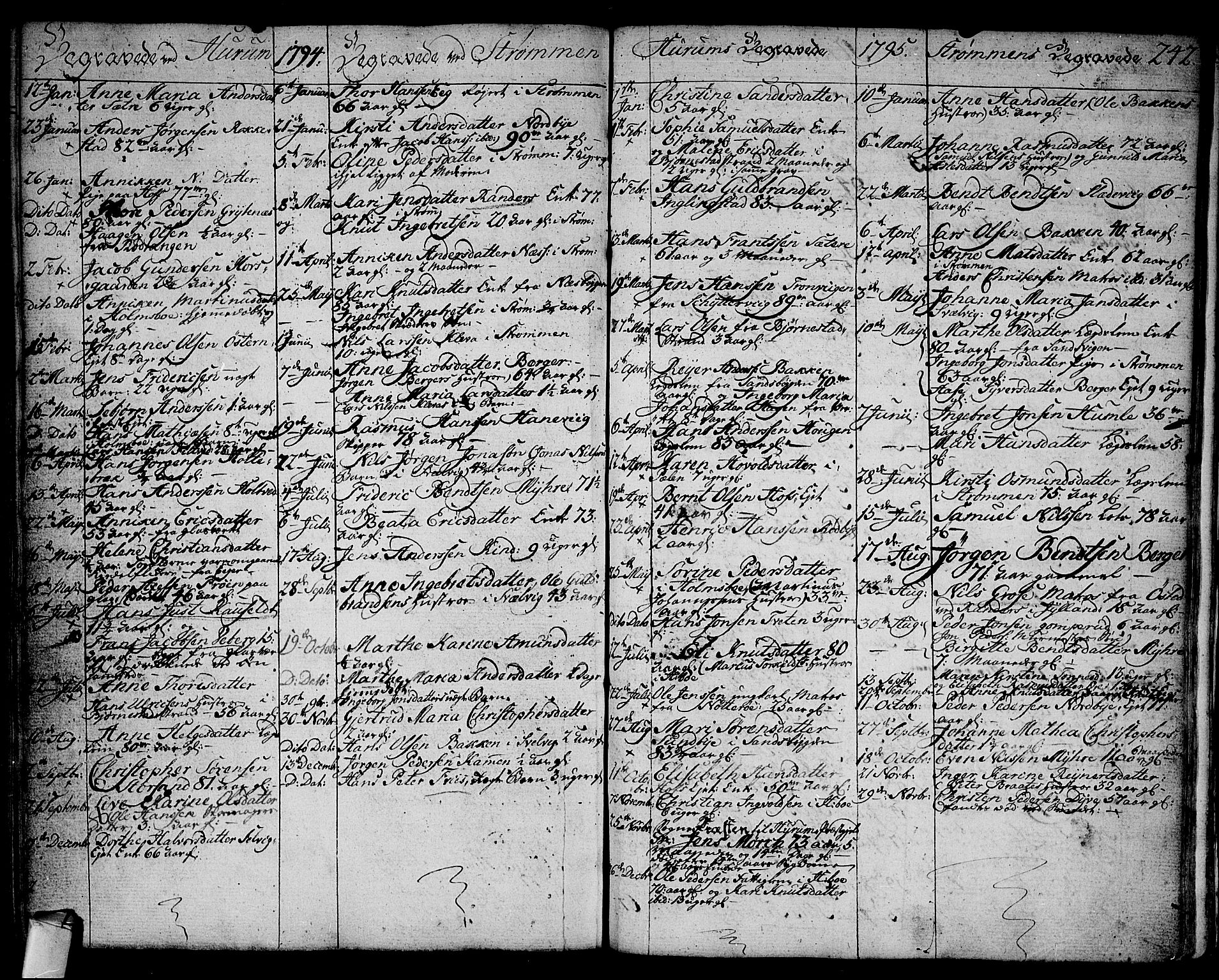 Hurum kirkebøker, SAKO/A-229/F/Fa/L0007: Parish register (official) no. 7, 1771-1810, p. 242