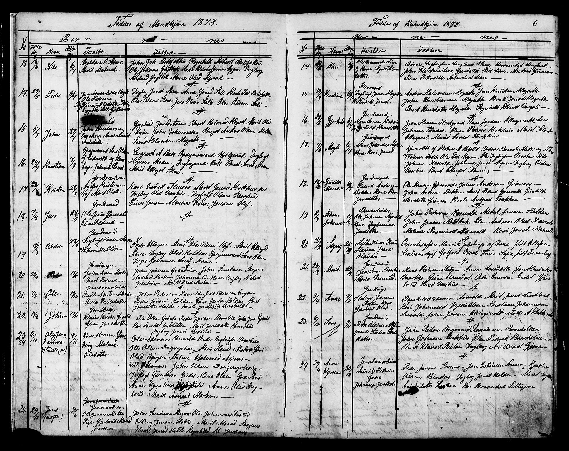 Ministerialprotokoller, klokkerbøker og fødselsregistre - Sør-Trøndelag, SAT/A-1456/686/L0985: Parish register (copy) no. 686C01, 1871-1933, p. 6