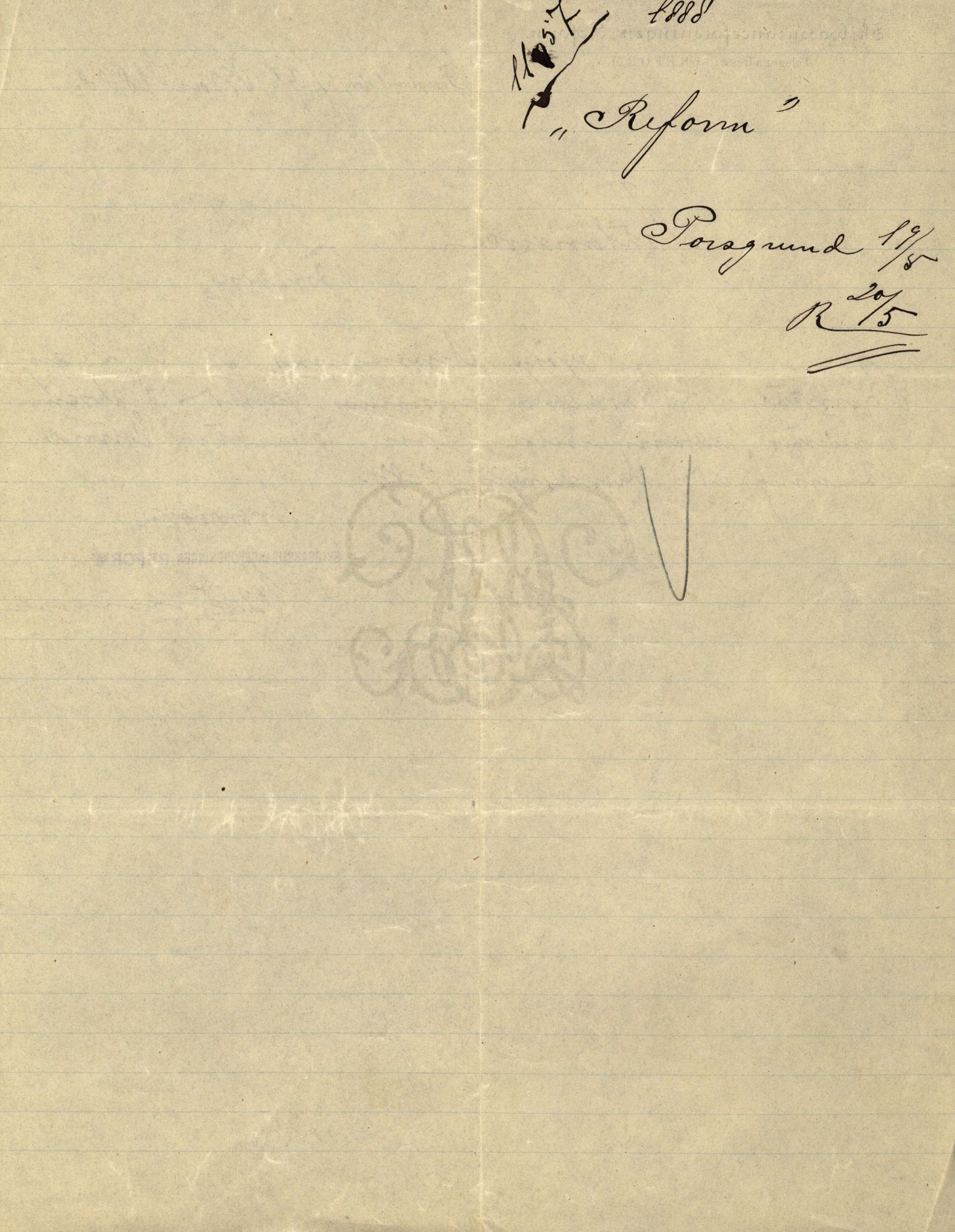 Pa 63 - Østlandske skibsassuranceforening, VEMU/A-1079/G/Ga/L0021/0009: Havaridokumenter / Anne, Elizabeth, Asker, Avenir, Bernadotte, 1888, p. 3