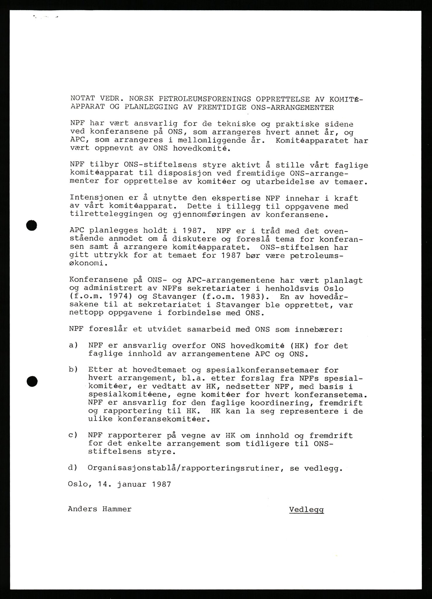 Pa 1716 - Stiftelsen Offshore Northern Seas, AV/SAST-A-102319/F/Fa/L0003: ONS 84 og ONS 86, 1984-1986, p. 419