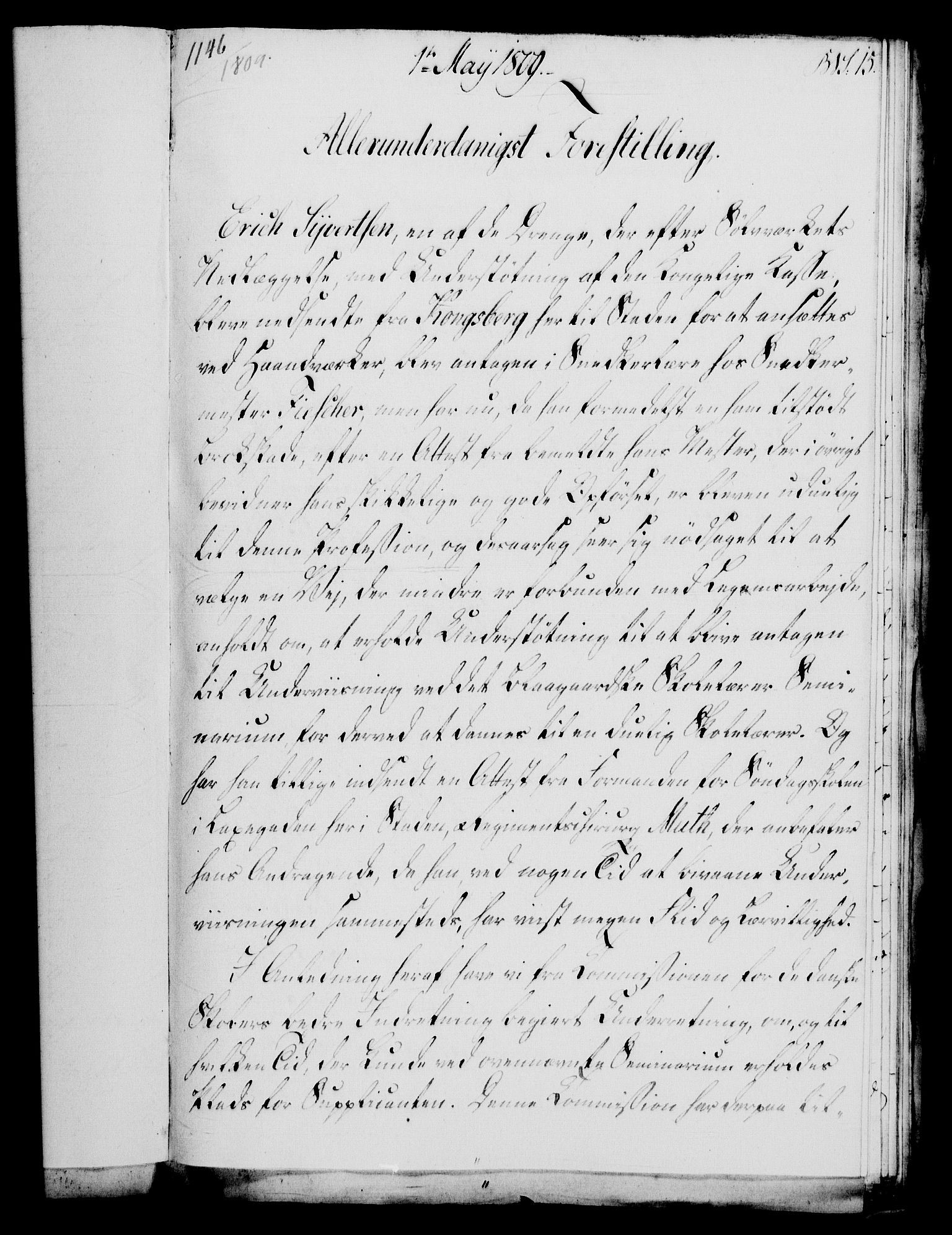 Rentekammeret, Renteskriverkontorene, AV/RA-EA-3115/M/Mf/Mfb/L0009: Relasjons- og resolusjonsprotokoll med register (merket RK 54.15), 1809-1810