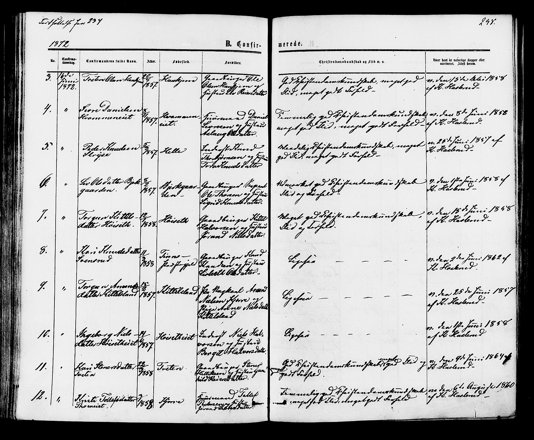 Rollag kirkebøker, AV/SAKO-A-240/F/Fa/L0009: Parish register (official) no. I 9, 1860-1874, p. 238