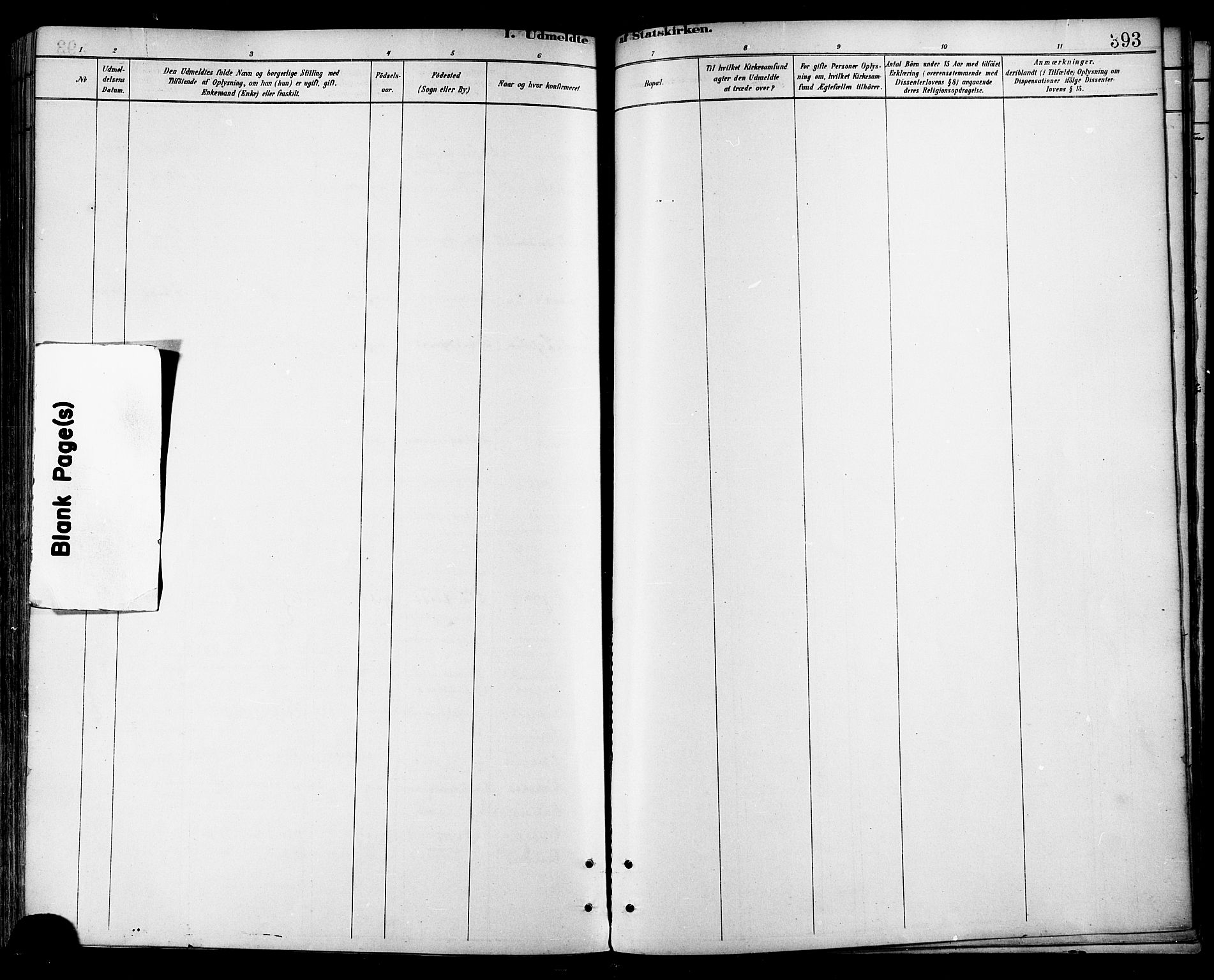 Ministerialprotokoller, klokkerbøker og fødselsregistre - Nordland, AV/SAT-A-1459/866/L0938: Parish register (official) no. 866A01, 1879-1893, p. 393