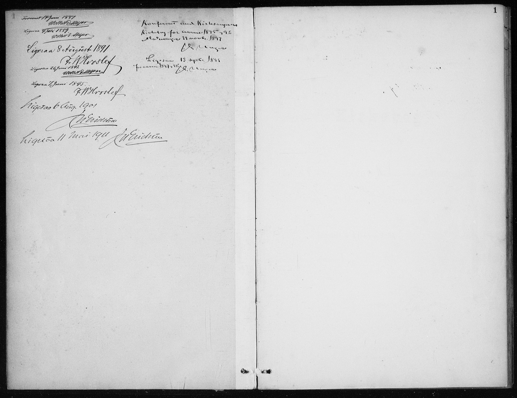 Kvinnherad sokneprestembete, SAB/A-76401/H/Haa: Parish register (official) no. E 1, 1887-1912, p. 1