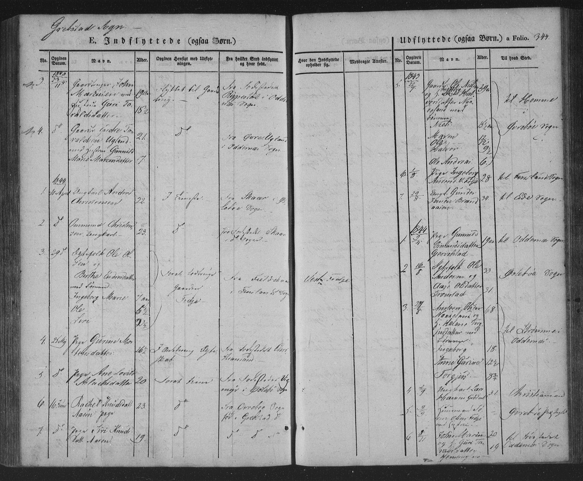 Søgne sokneprestkontor, AV/SAK-1111-0037/F/Fa/Fab/L0009: Parish register (official) no. A 9, 1838-1853, p. 344